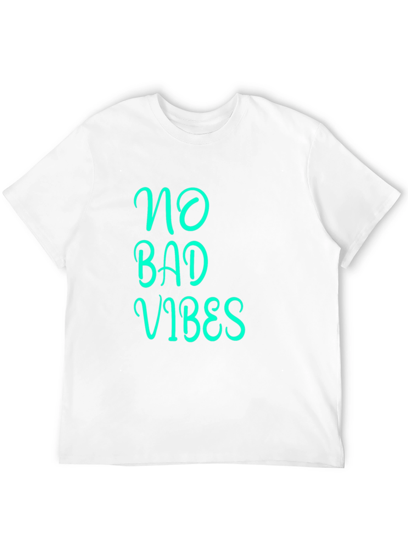 Black No Bad Vibes Graphic Tee - Black Cotton Blend view 12