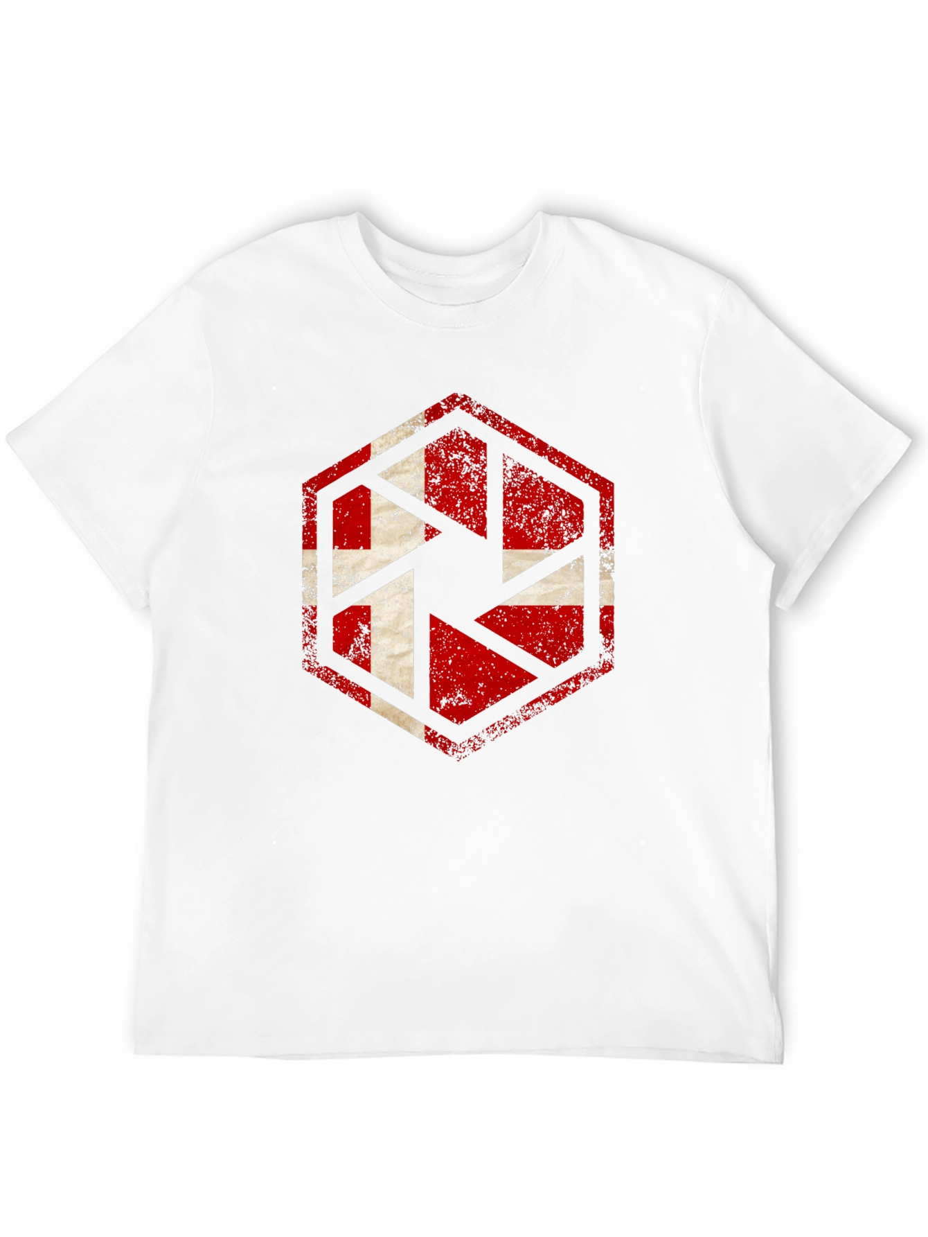 Black Denmark Flag Camera Shutter Men's Black T-Shirt view 12