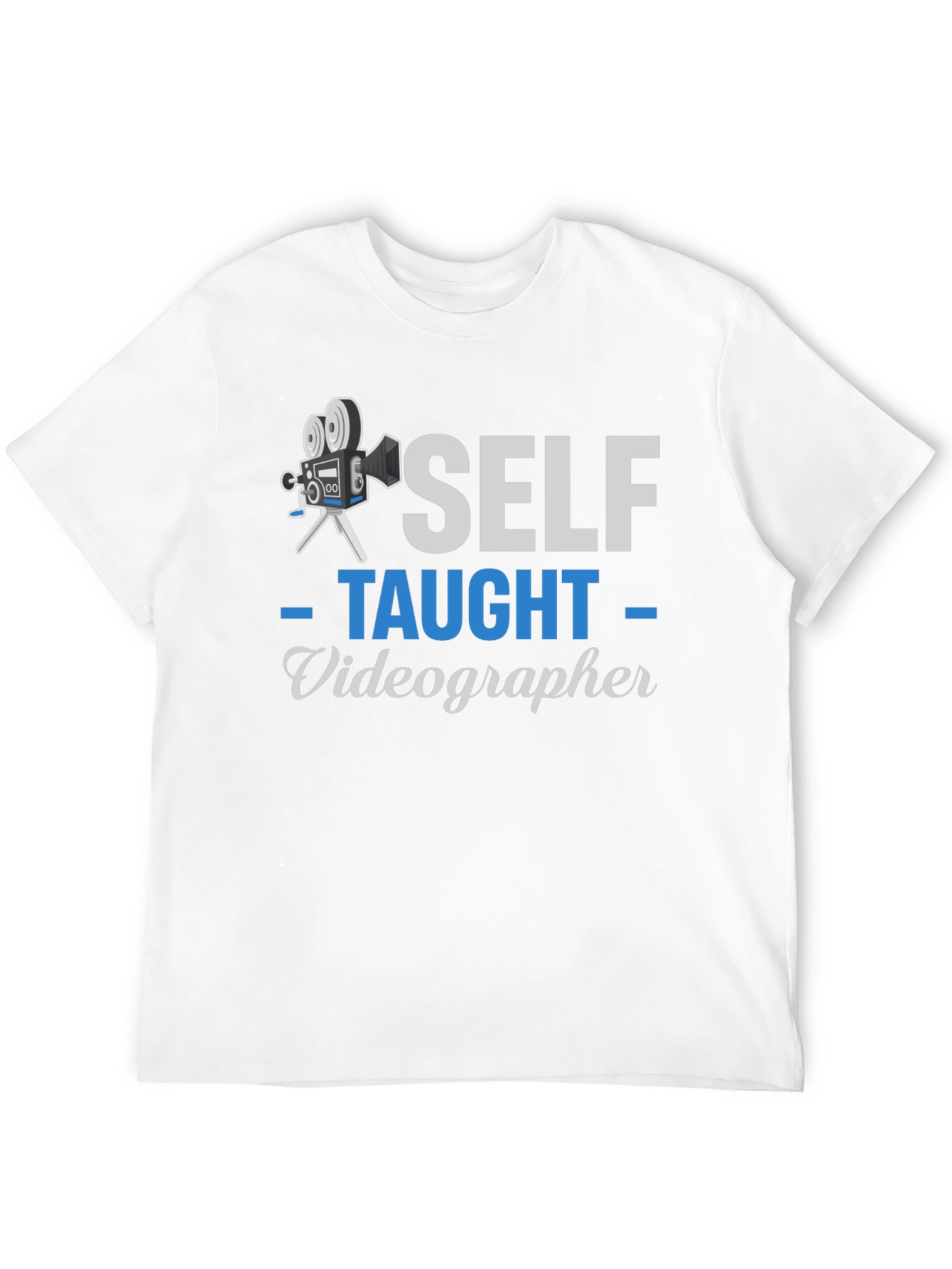Black Self Taught Videographer Graphic Tee view 12