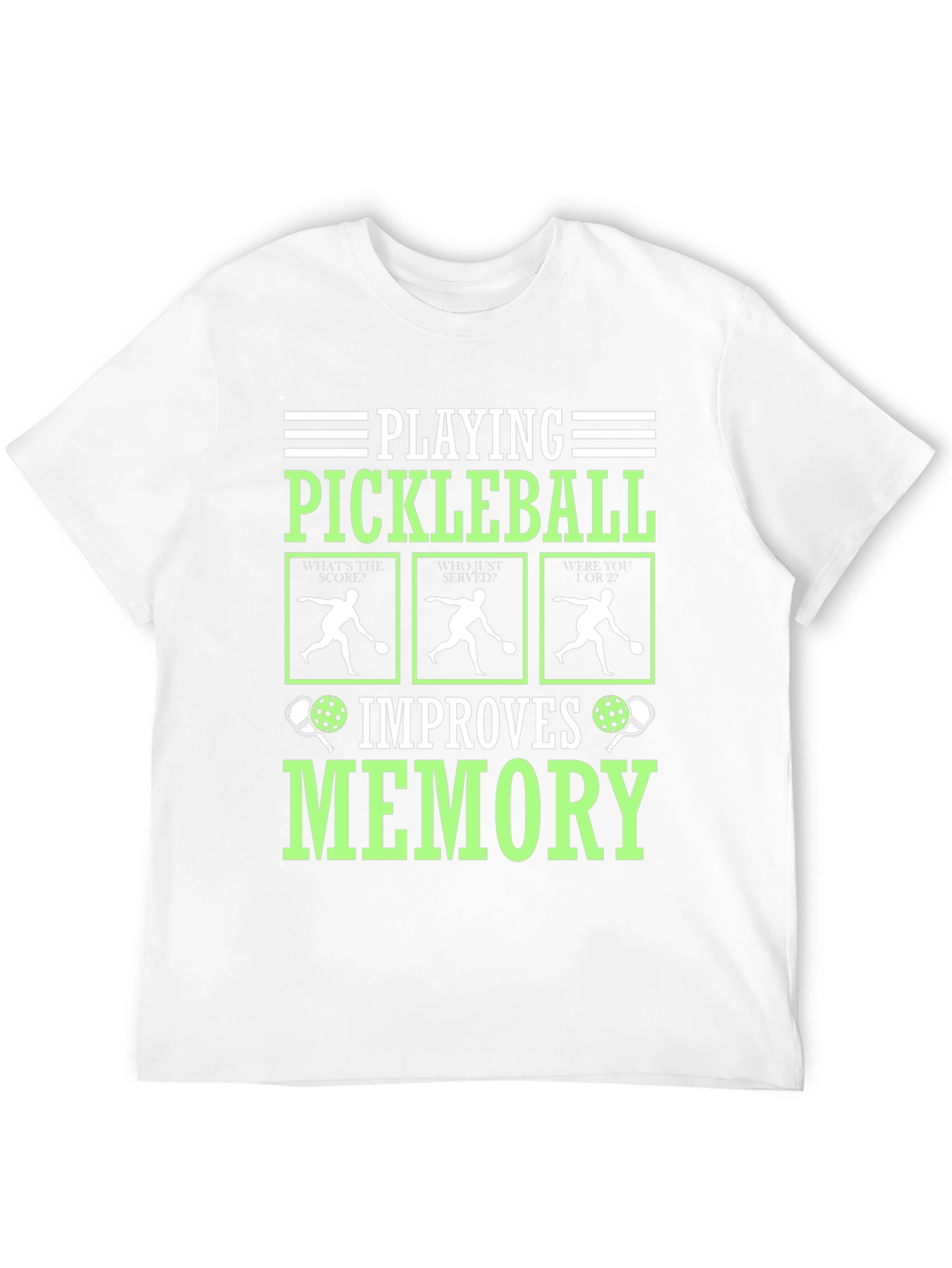 Black Pickleball Improves Memory T-Shirt view 12
