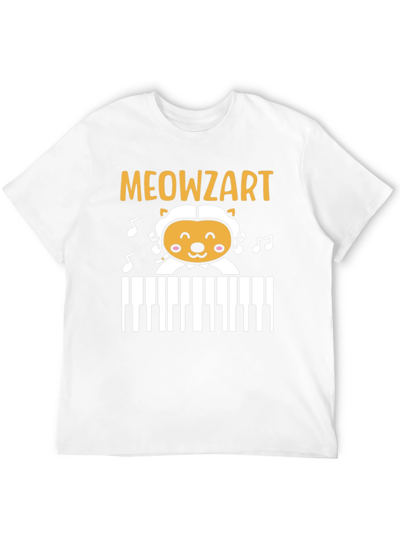 Black Meowzart Cat Piano T-Shirt - Music Lover Tee view 12