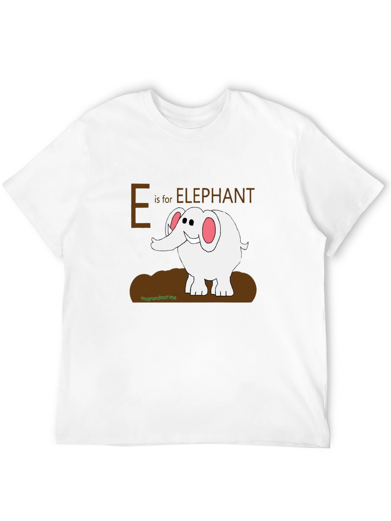 Black E is for Elephant Graphic T-Shirt view 12