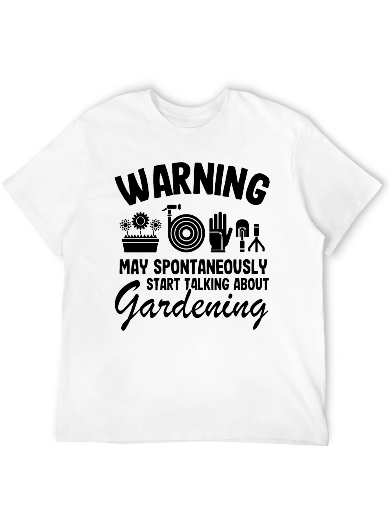 Black Warning Gardening T-Shirt - Funny Gardener Gift view 12