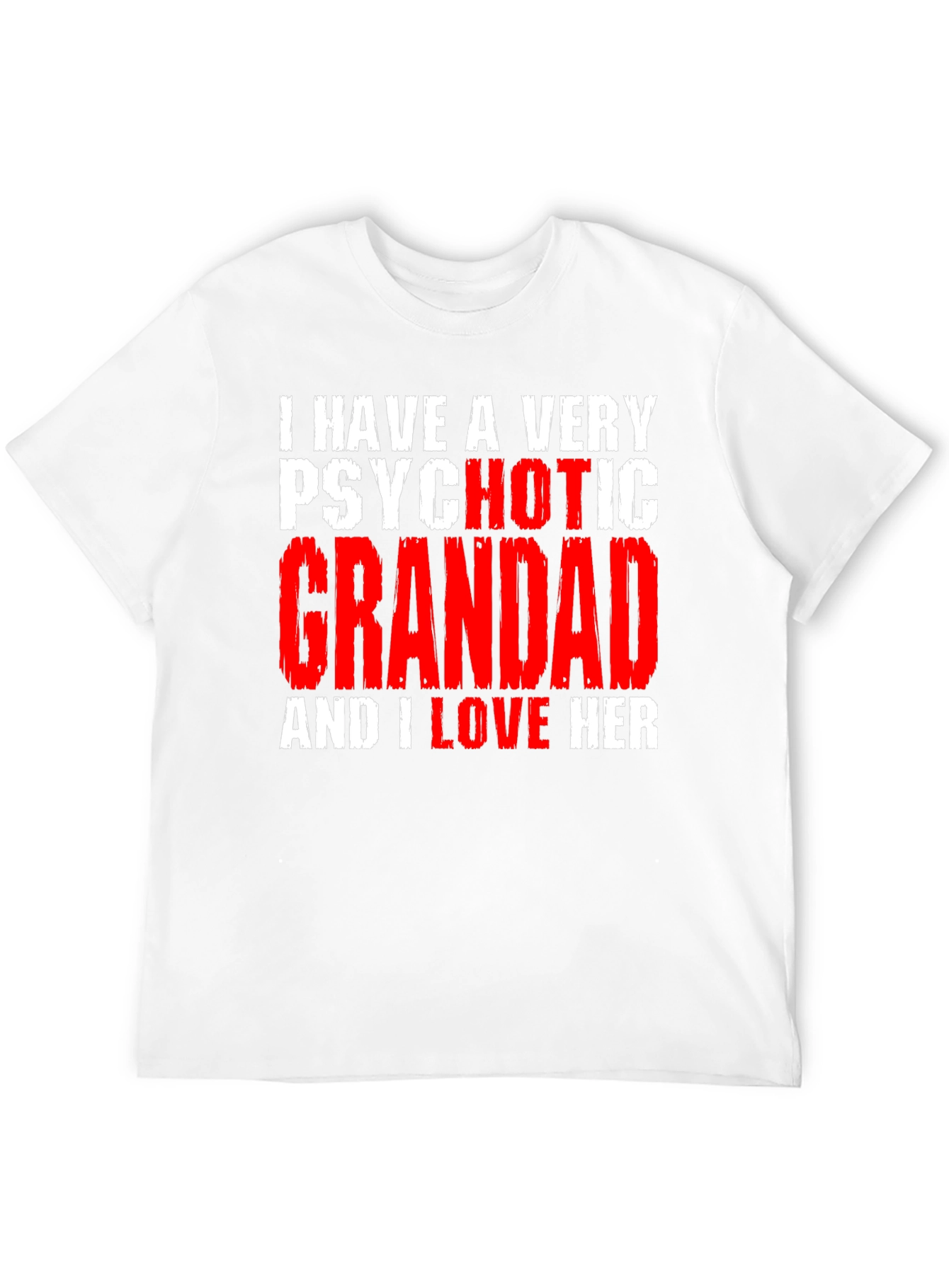 Black Psychotic Grandad Graphic Tee - Funny T-Shirt view 12