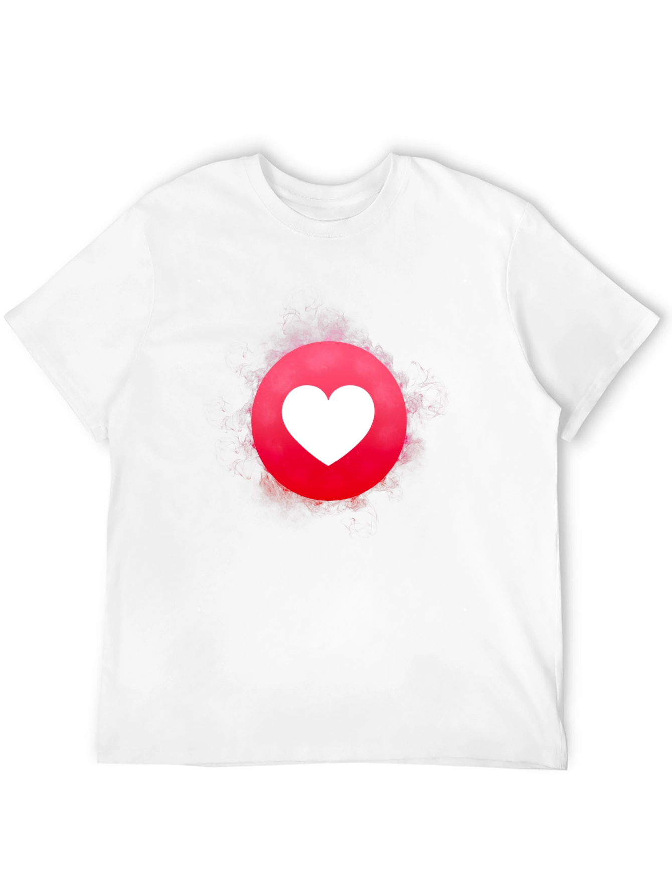 Black Heart Circle Graphic Tee - Modern Design, Soft Cotton Blend view 12