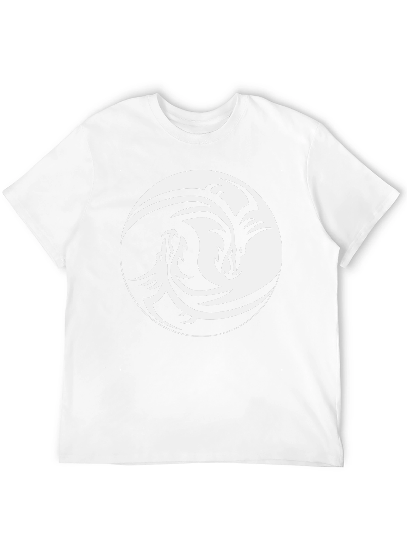 Black Yin Yang Dragon Graphic Tee view 12