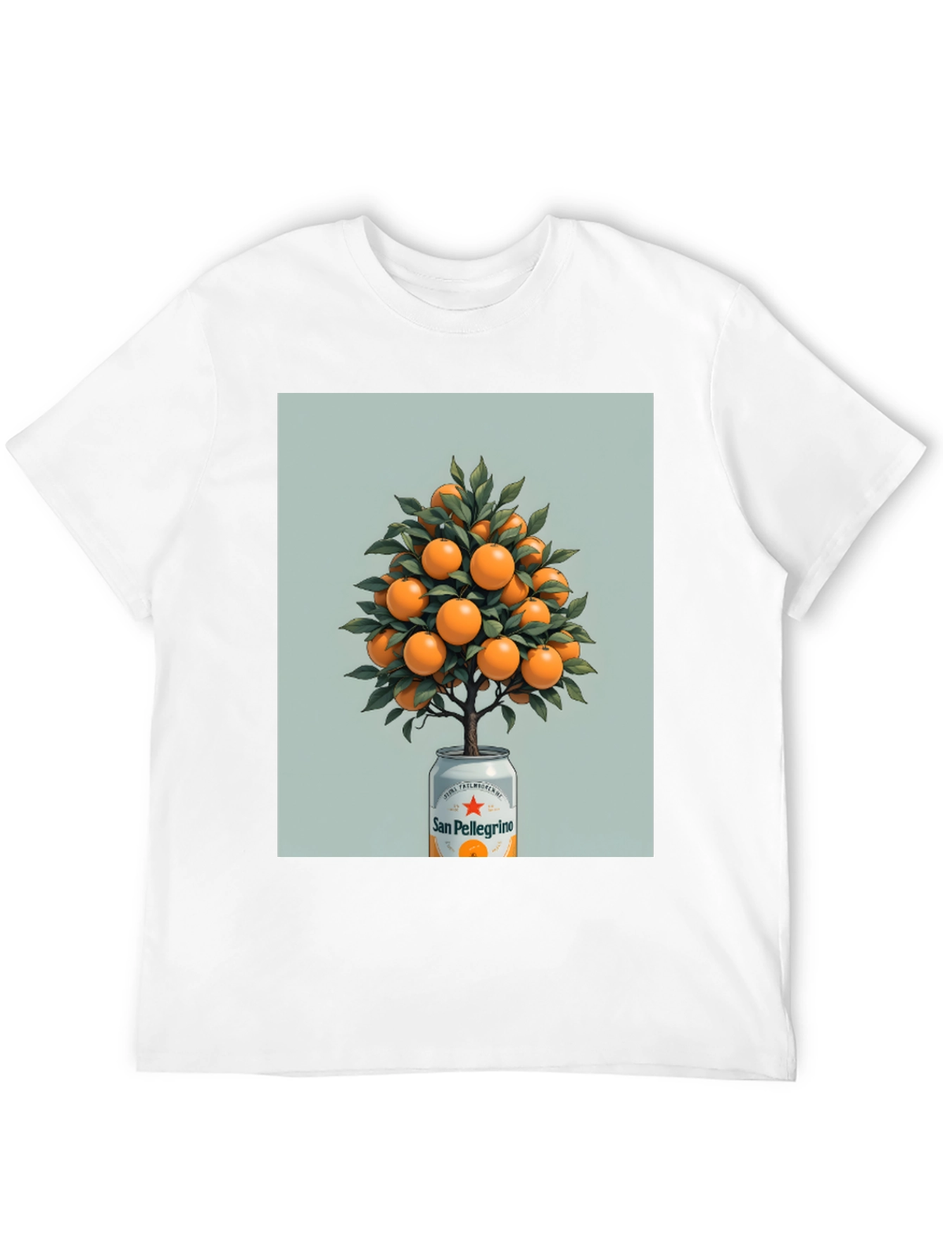 Black San Pellegrino Orange Tree Graphic Tee view 12