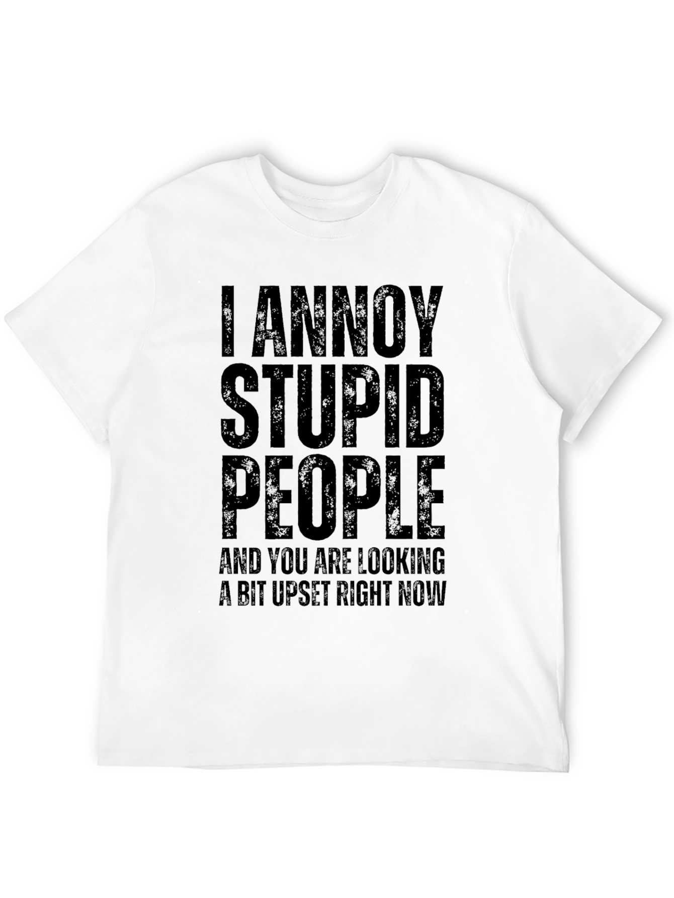 Black I Annoy Stupid People Black Graphic Tee view 12
