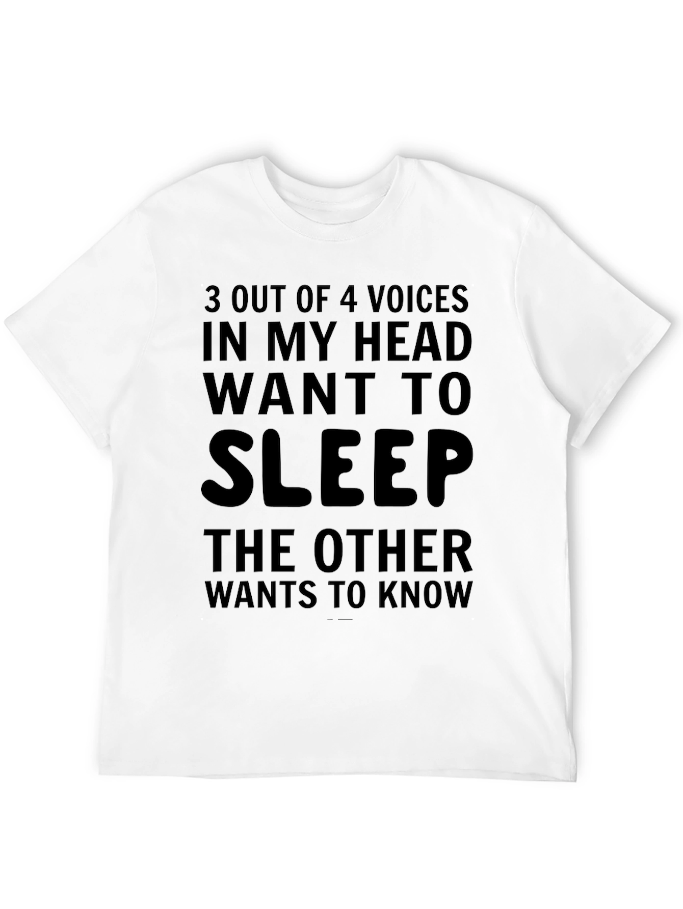 Black Voices In My Head T-Shirt - Sleep, Funny Novelty Tee view 12