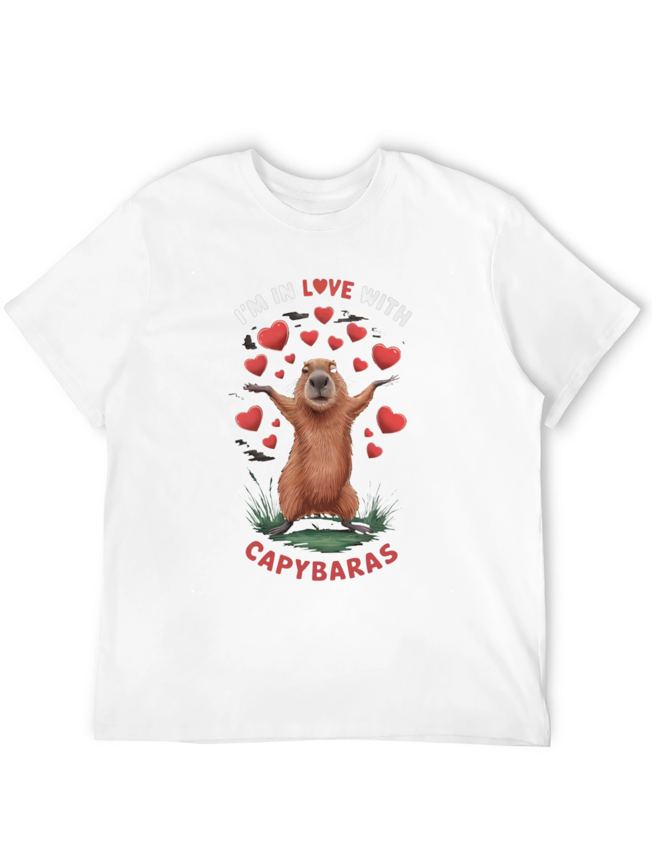 Black I Love Capybaras T-Shirt view 12