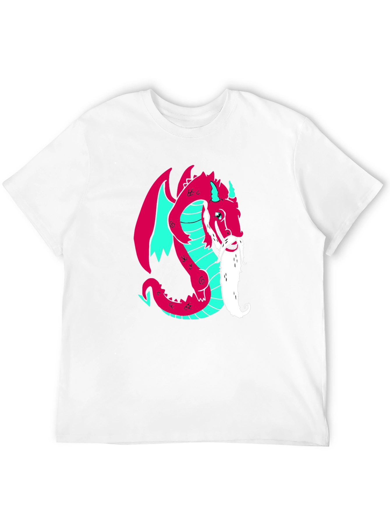 Black Cool Dragon Graphic Tee - Black Cotton Blend view 12