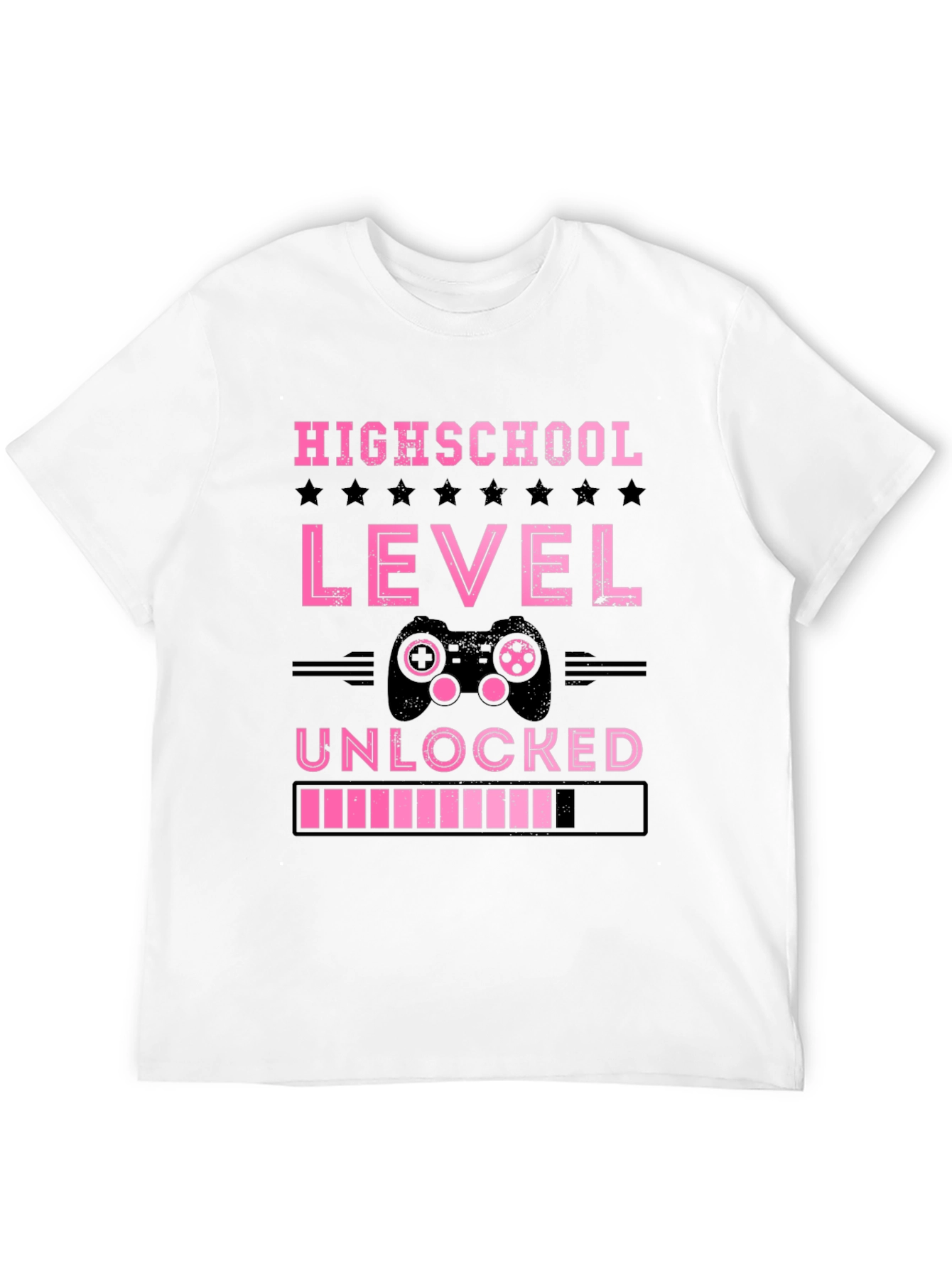 Black Highschool Level Unlocked Gamer T-Shirt view 12