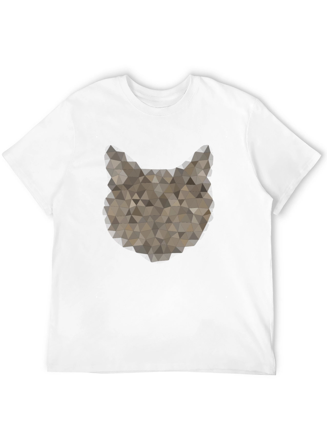 Black Geometric Wolf Graphic Tee - Stylish Men's Black T-Shirt view 12