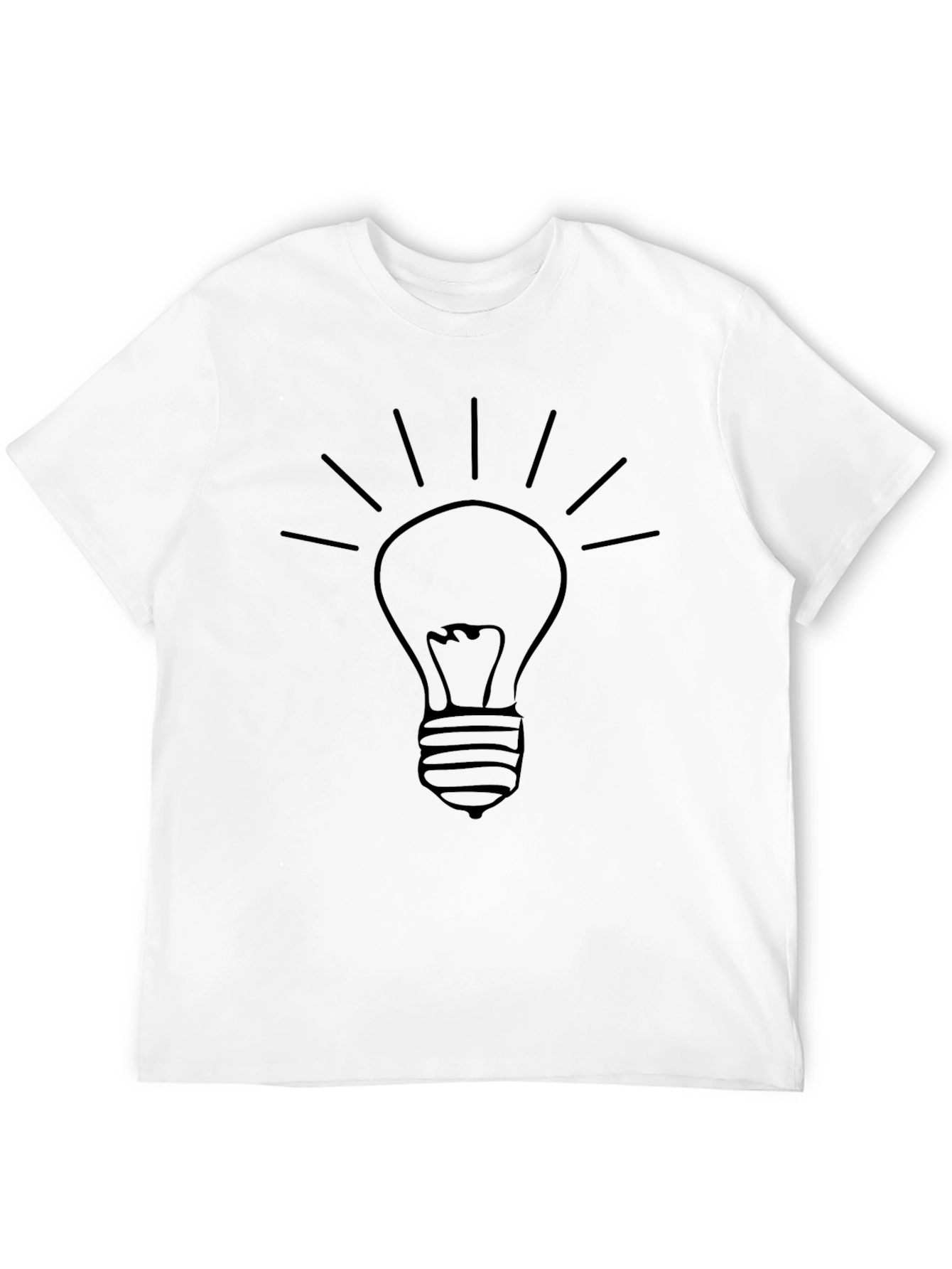 Black Black Light Bulb Graphic Tee view 12