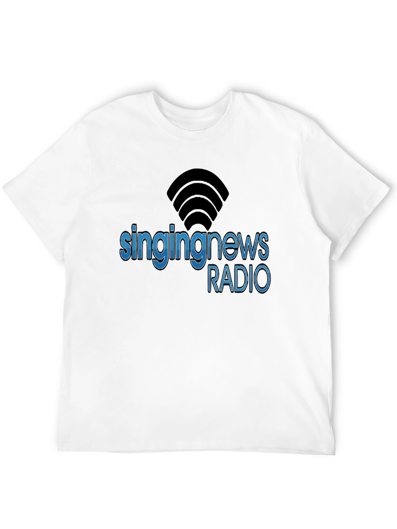 Black Singing News Radio Black T-Shirt view 12