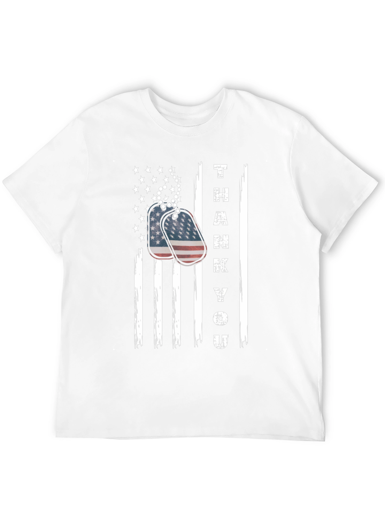 Black Thank You Patriotic T-Shirt view 12