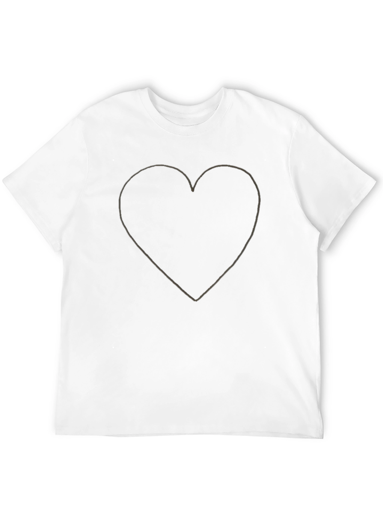 Black Heart Outline Graphic Tee - Black view 12