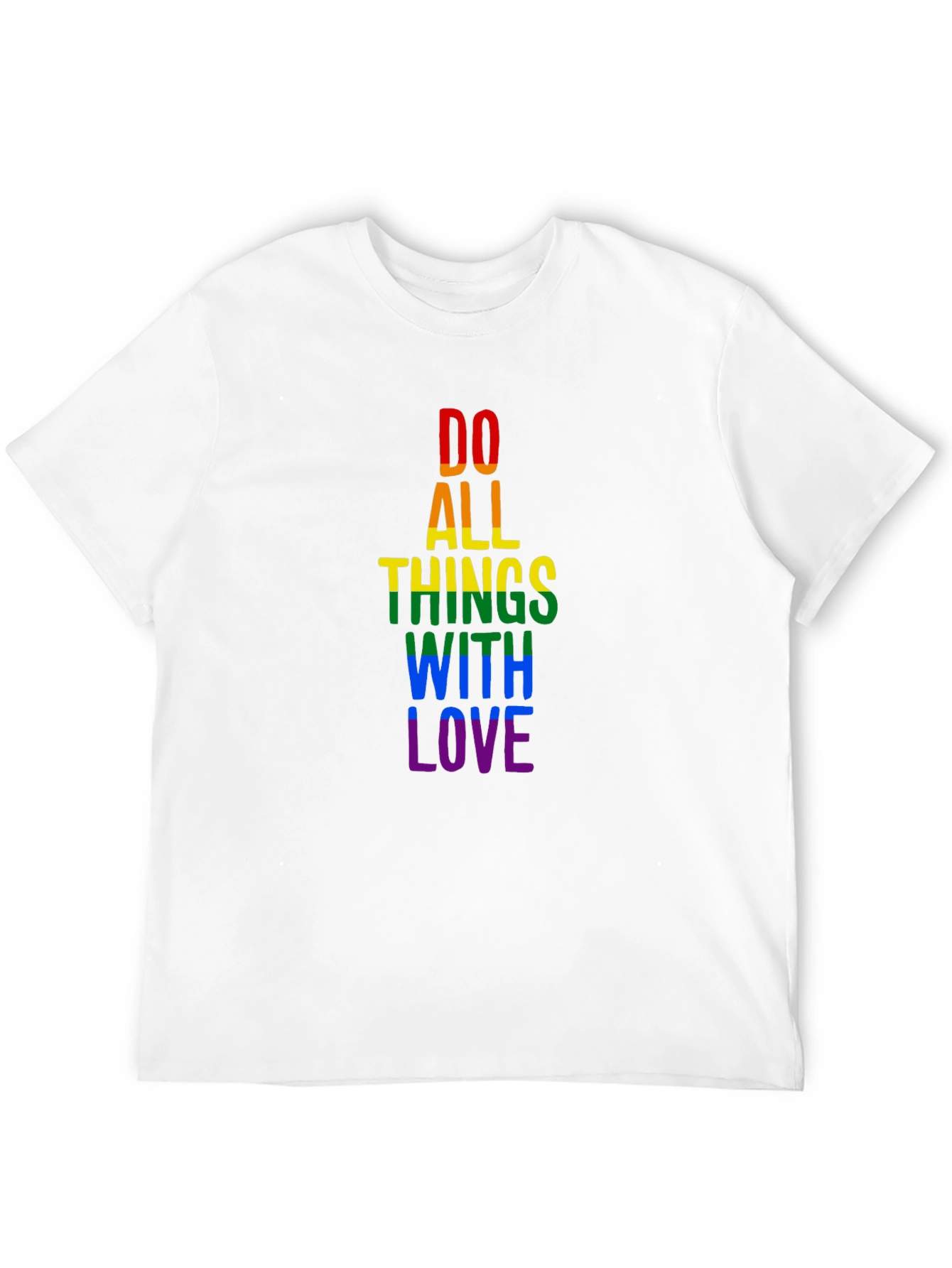 Black Rainbow Pride T-Shirt: Do All Things With Love view 12
