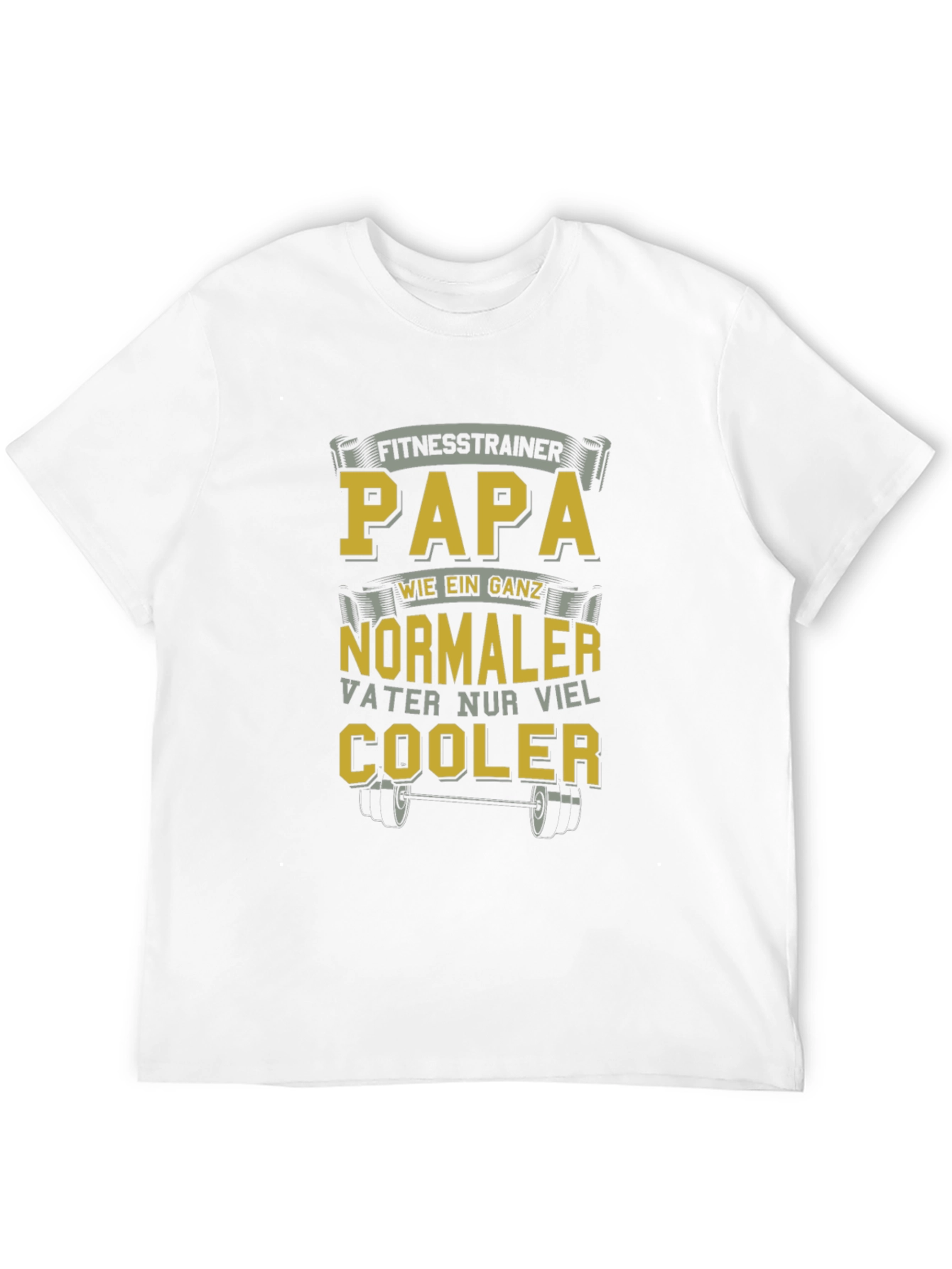 Black Fitness Trainer Papa T-Shirt - Cool Dad Tee view 12
