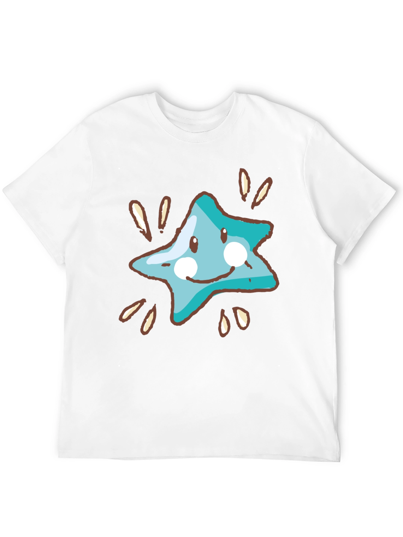 Black Star Character Black Cotton T-Shirt view 12