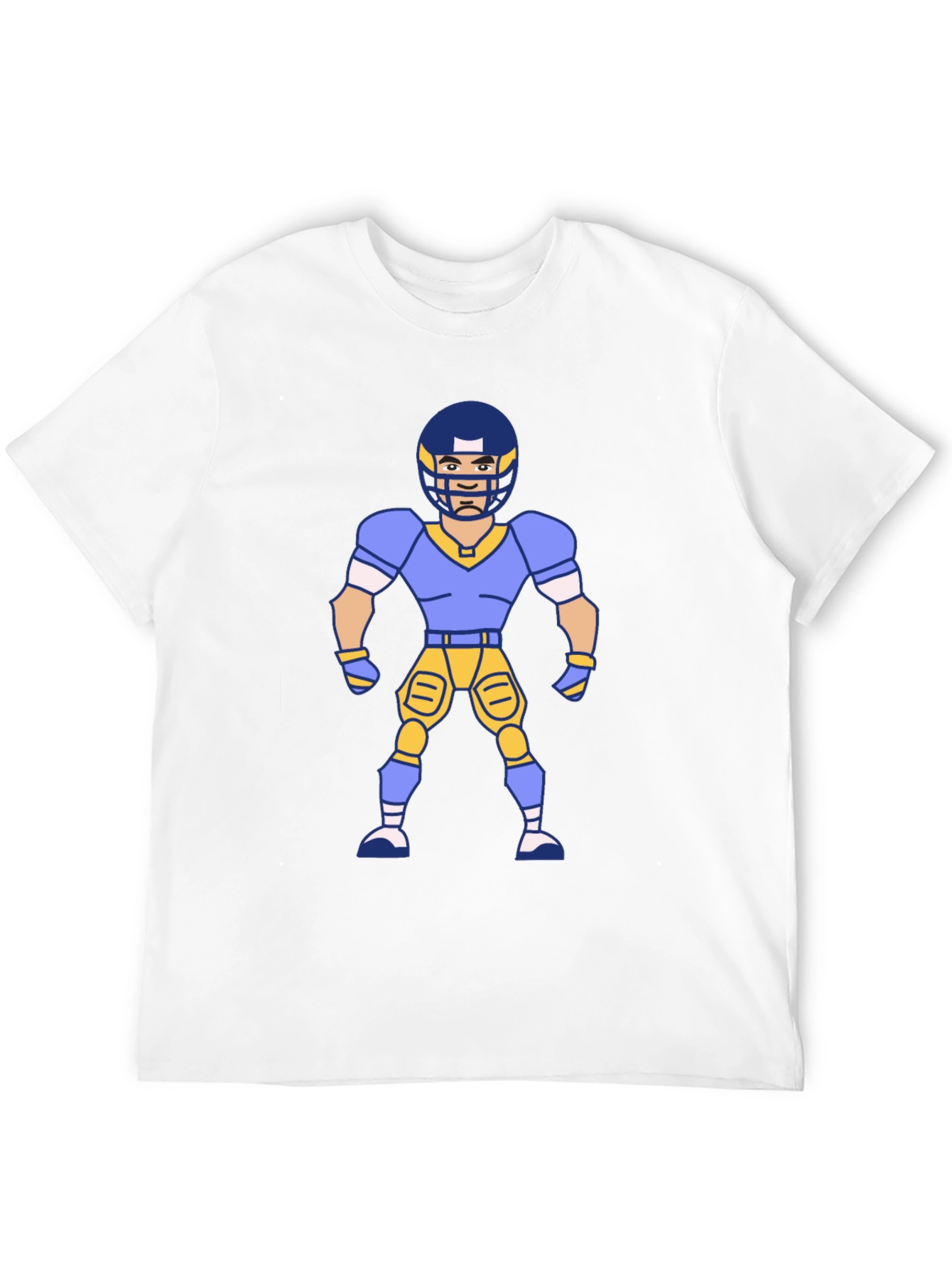 Black Cartoon Football Player Graphic T-Shirt view 12