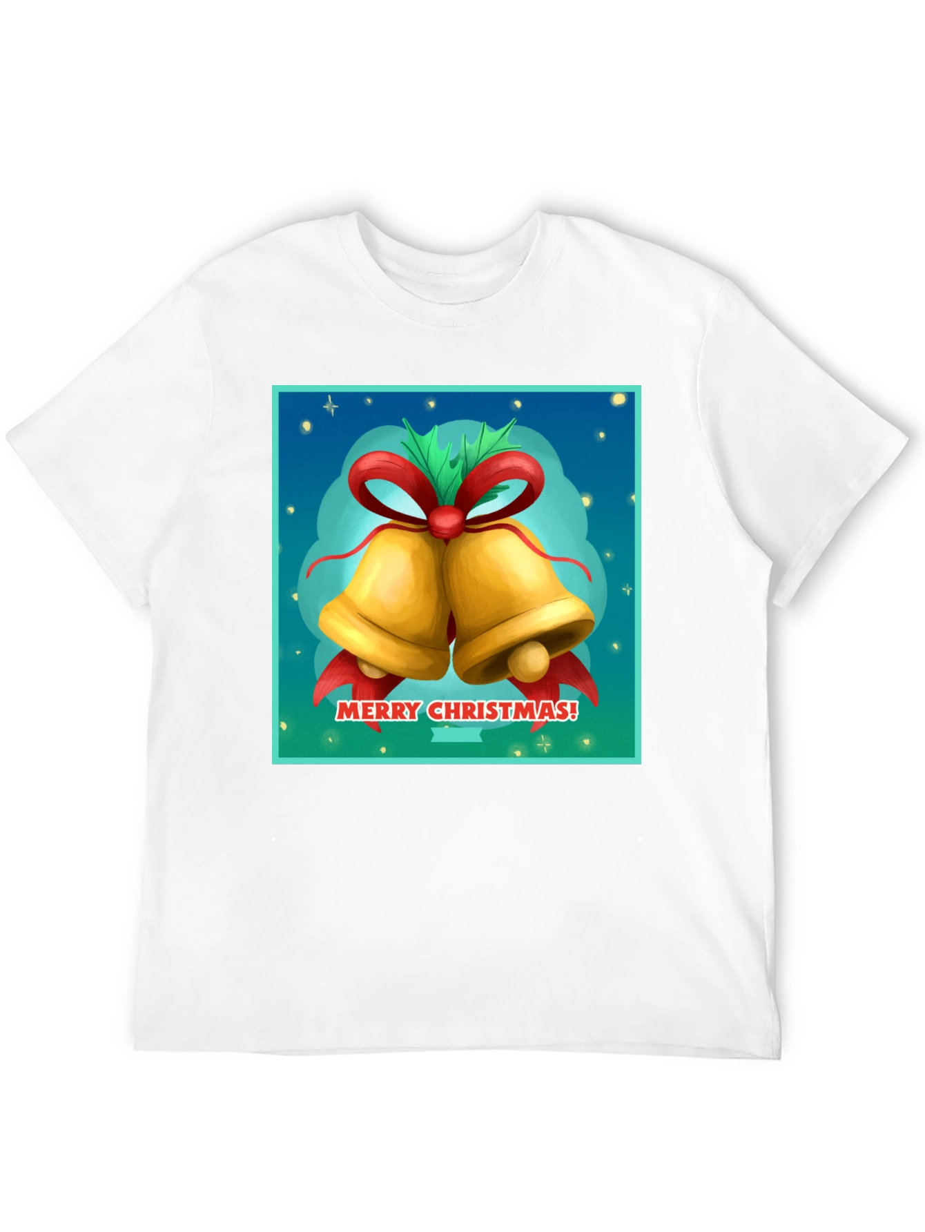 Black Merry Christmas Bells Graphic Tee view 12