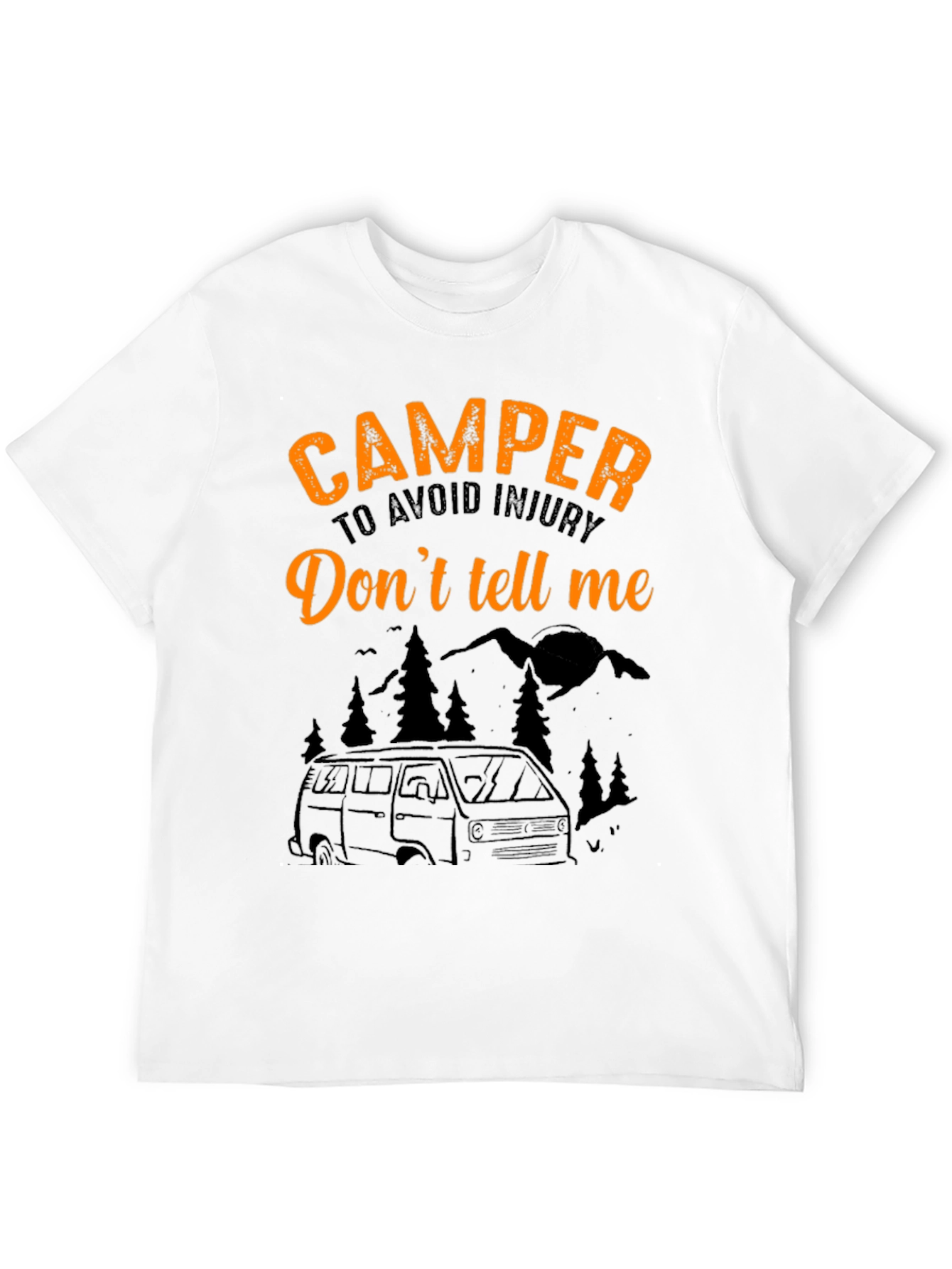 Black Camper Tee: "Don't Tell Me!" Black T-Shirt view 12