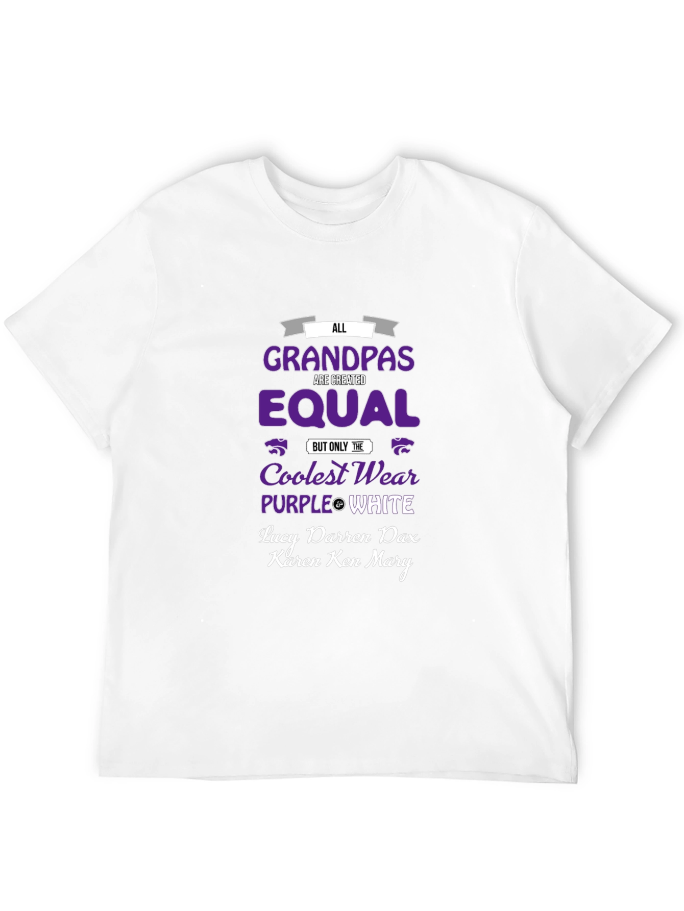 Coolest Grandpas Wear Purple & White T-Shirt - 12