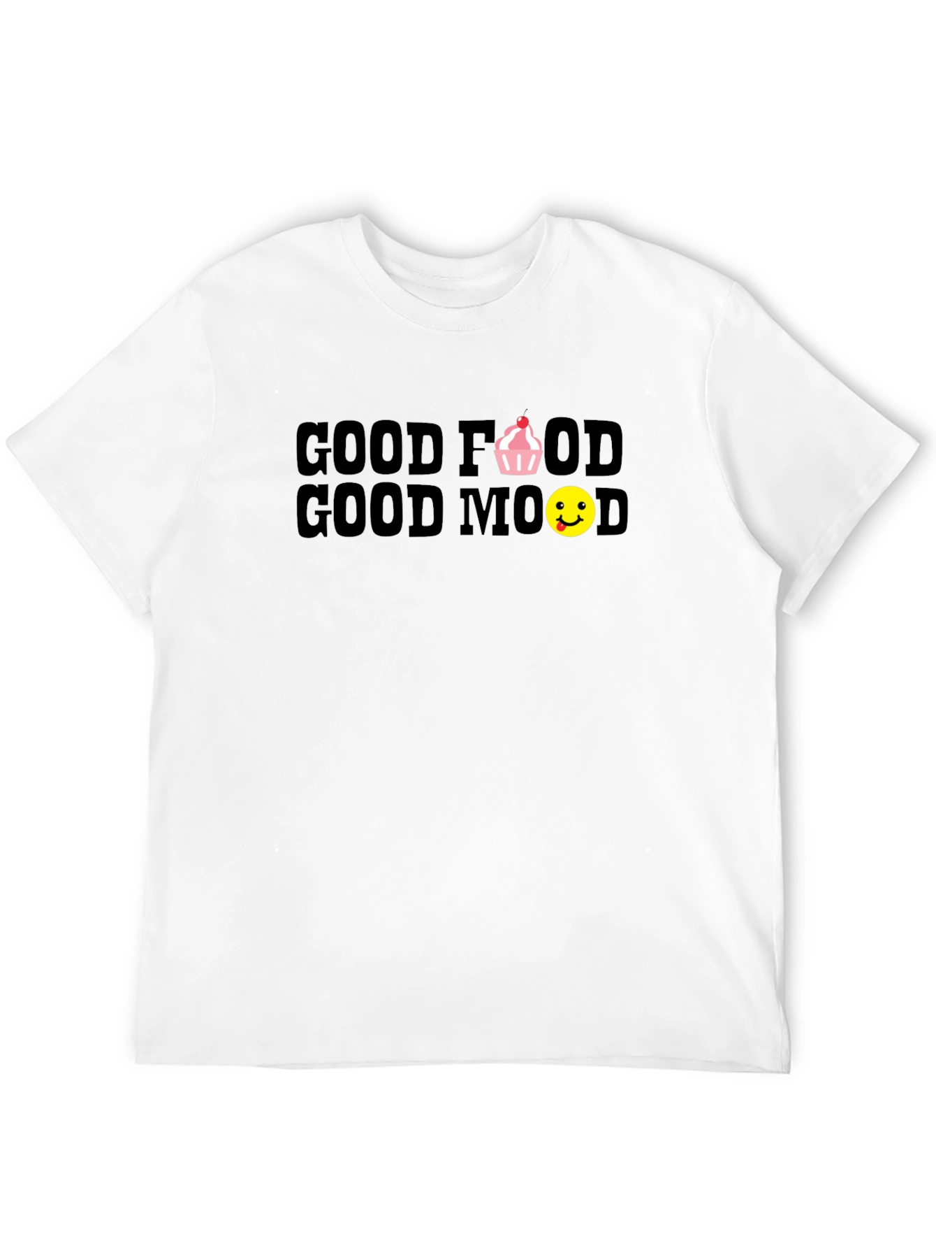 Black Good Food Good Mood Black T-Shirt view 12
