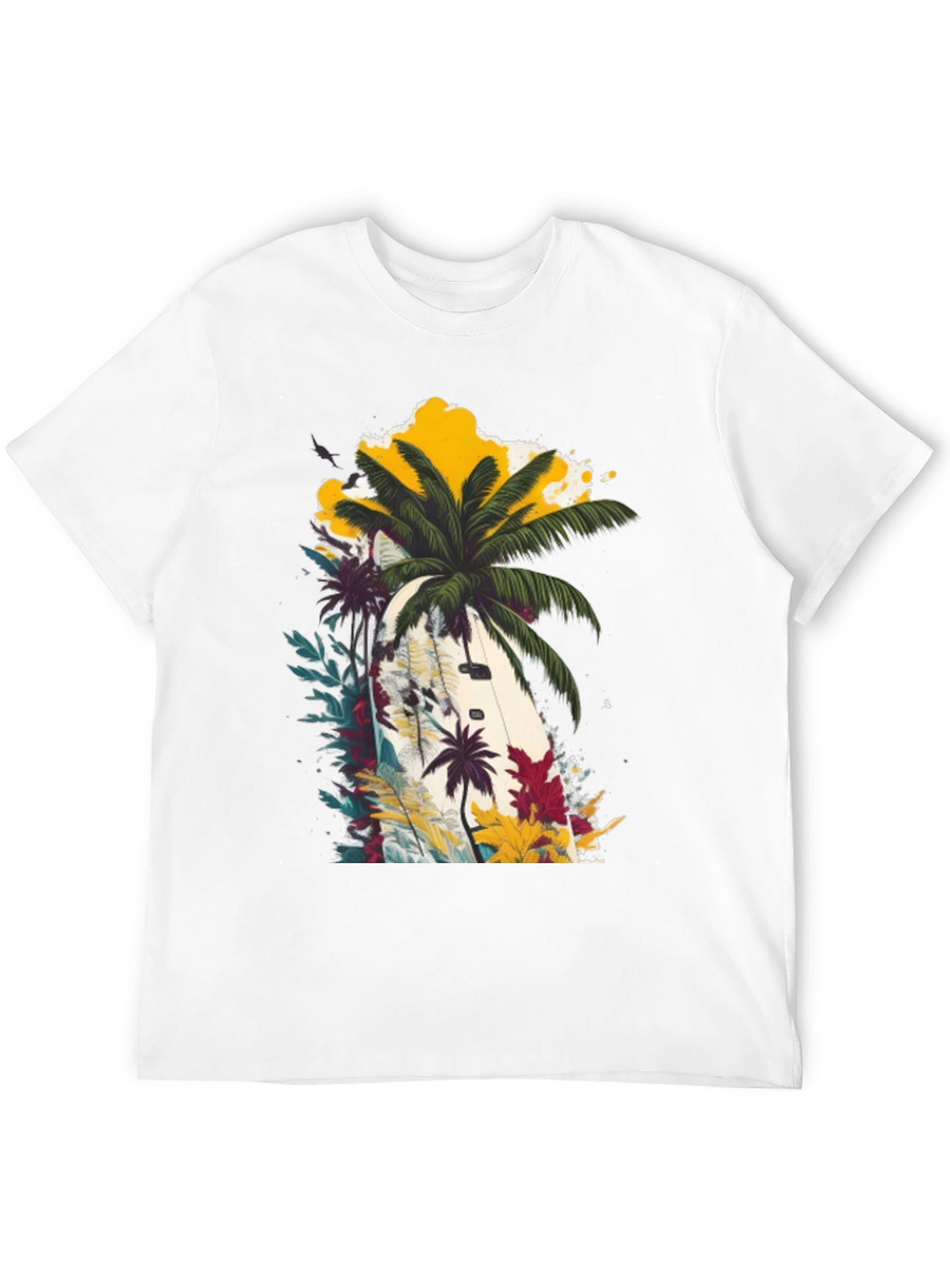 Black Tropical Palm Tree Graphic Tee - Beach Ready view 12