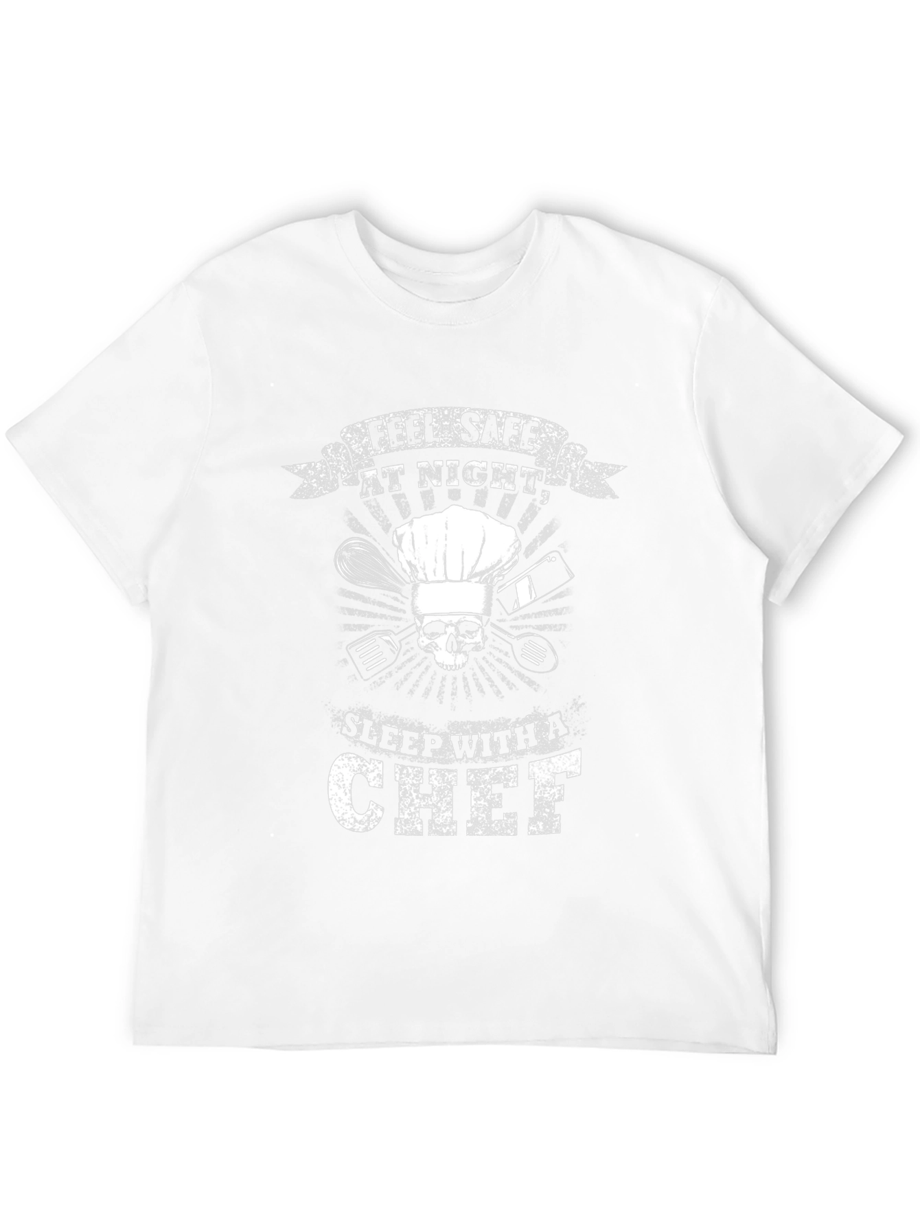 Black Feel Safe At Night Chef T-Shirt view 12