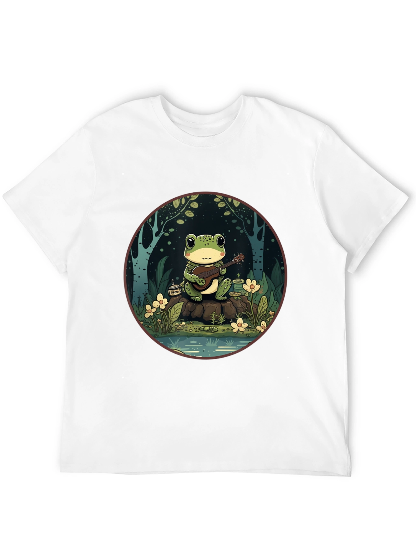 Black Frog Musician Graphic Tee - Black Cotton T-Shirt view 12