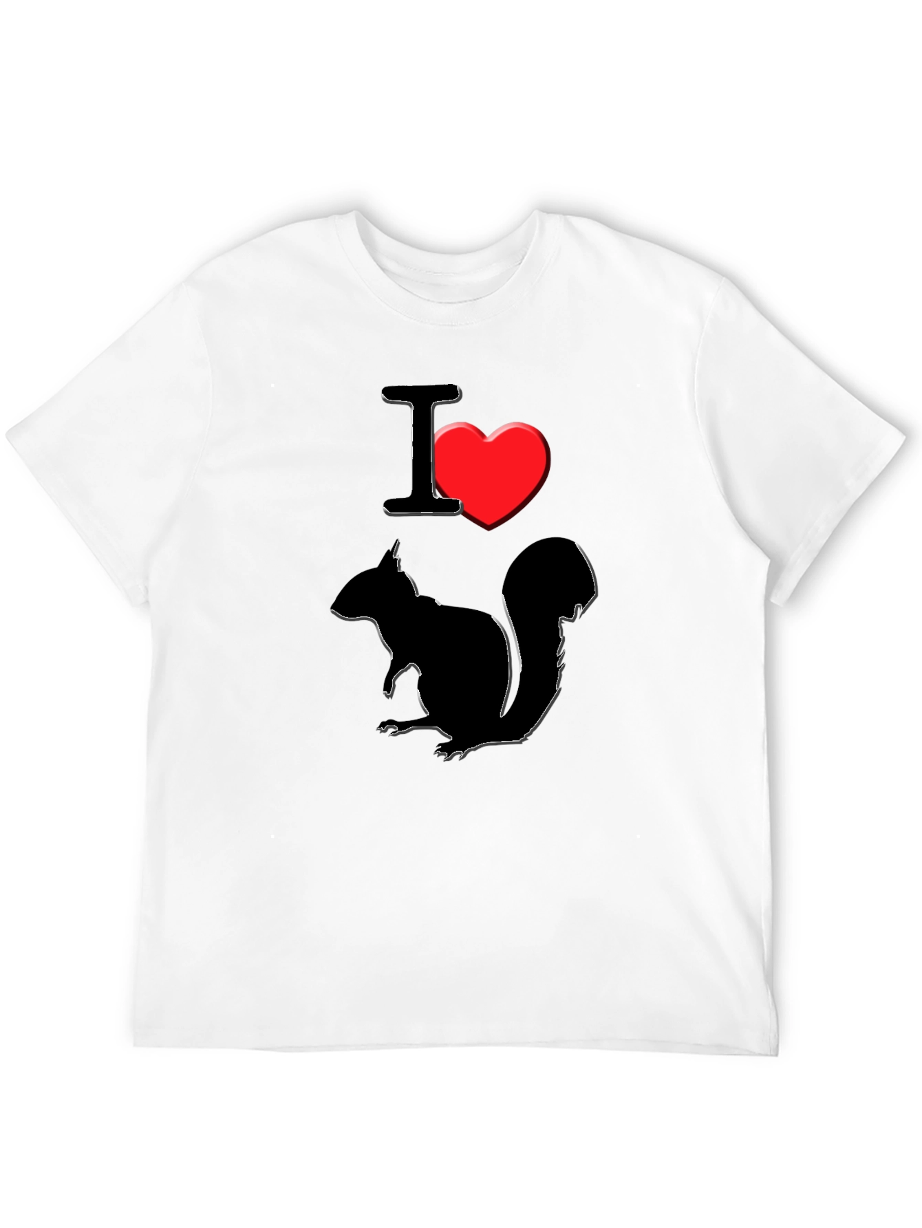 Black I Love Squirrels Graphic T-Shirt - Black view 12