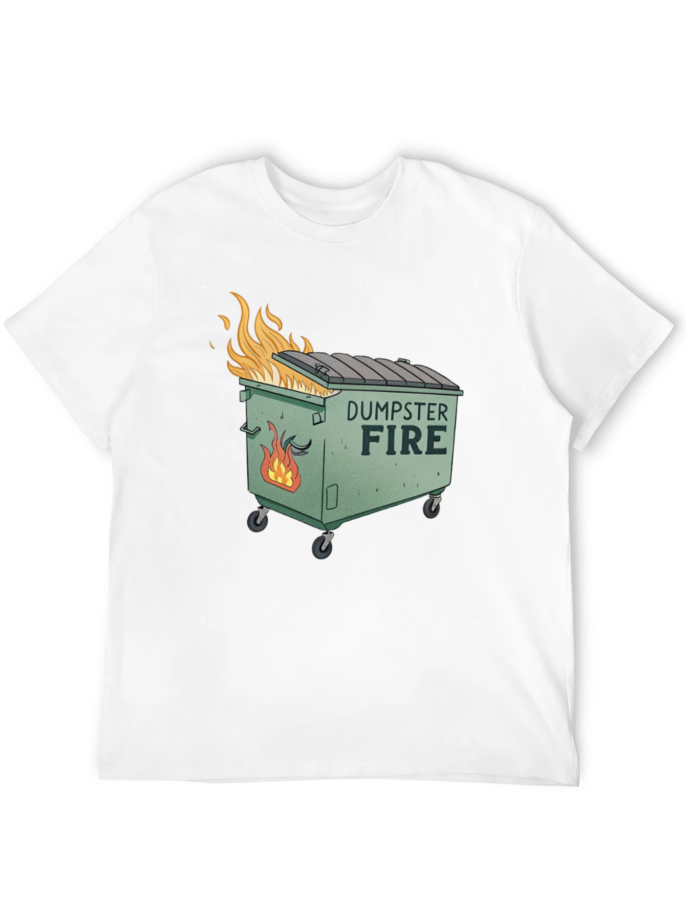 Black Dumpster Fire Graphic T-Shirt - Humorous Tee view 12