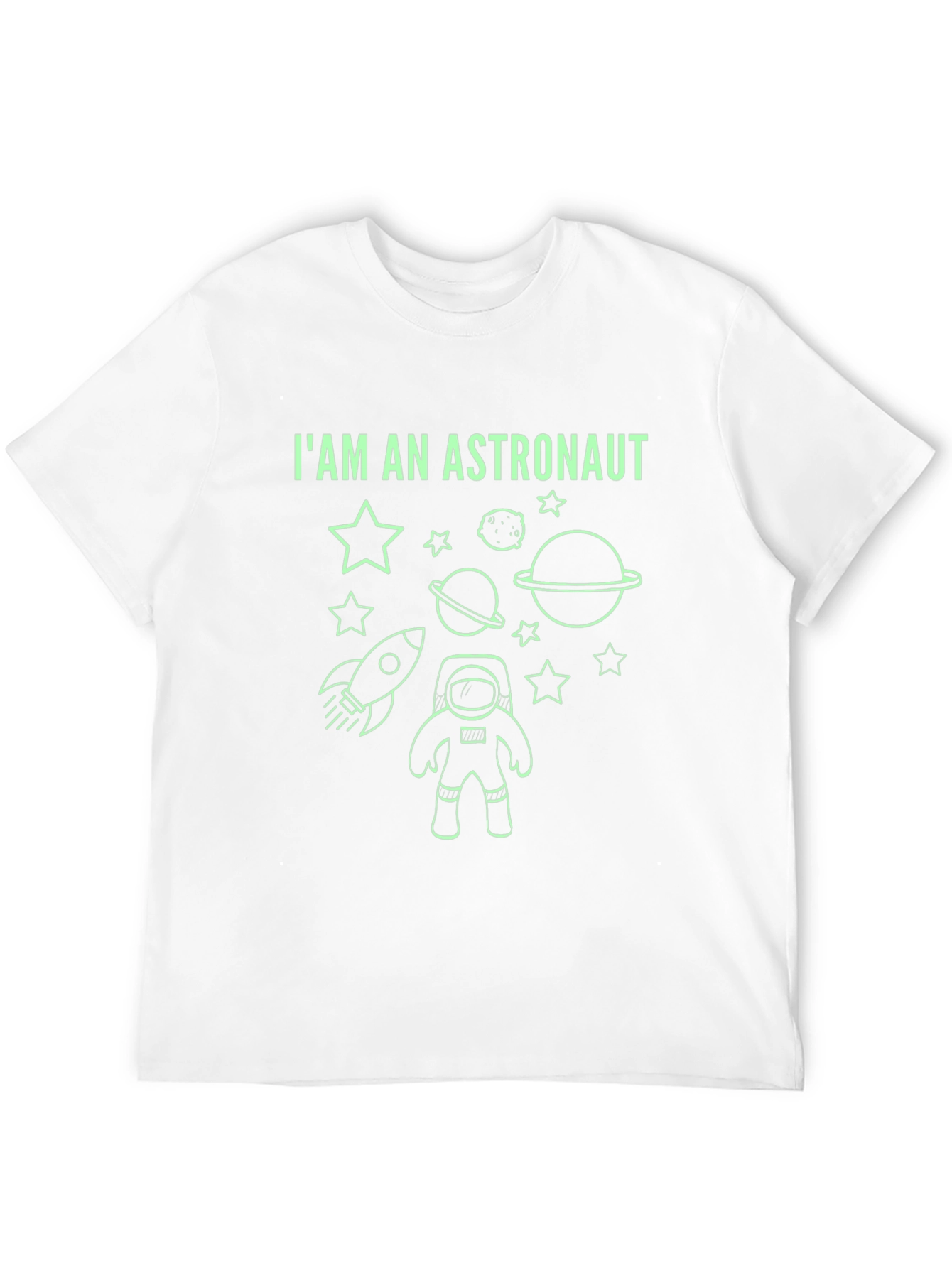 Black I'm an Astronaut Graphic Tee - Space Theme T-Shirt view 12