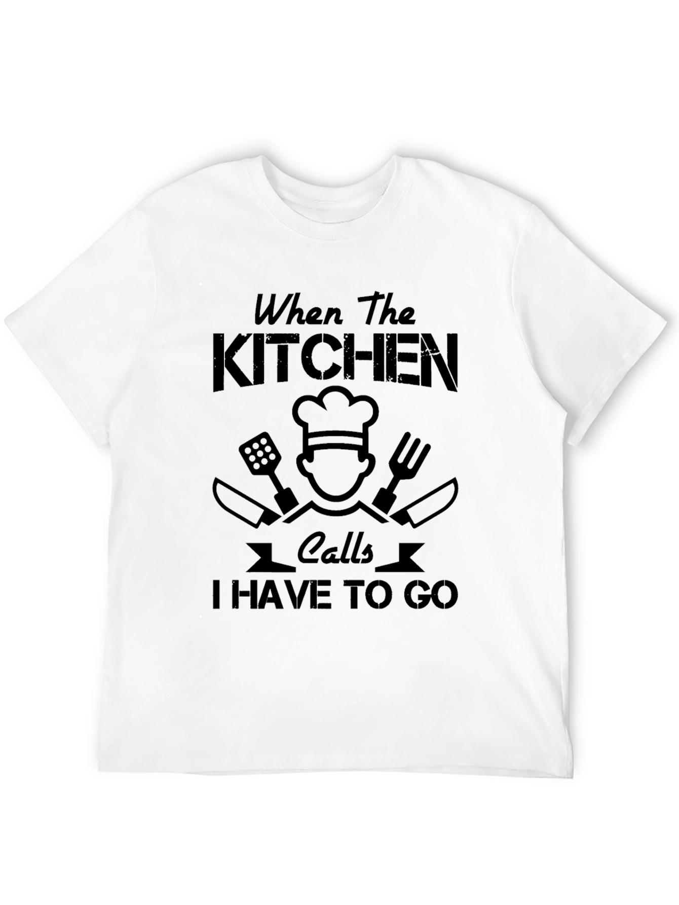 Black Chef's Call T-Shirt - Kitchen Humor Tee view 12
