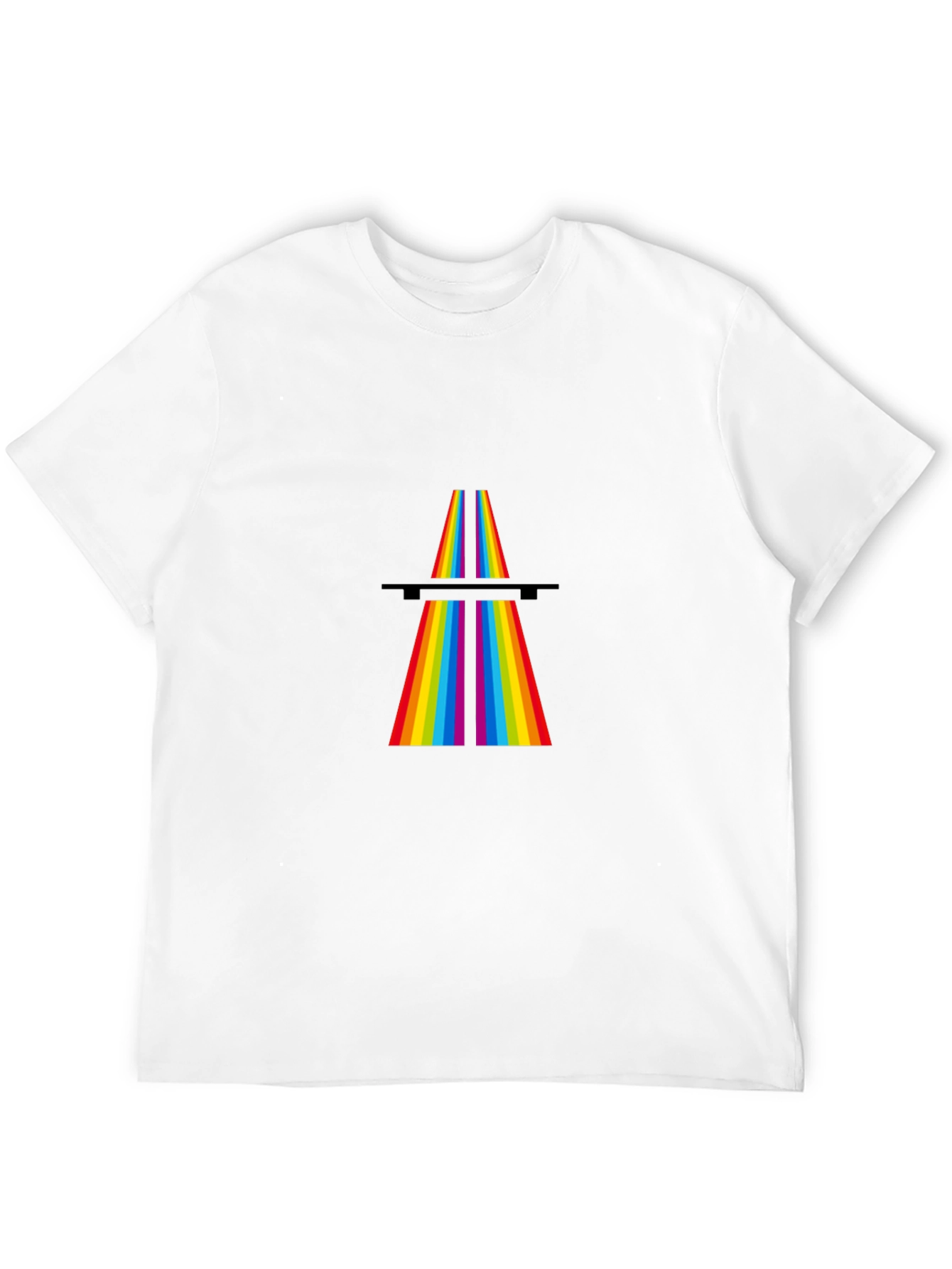 Black Dark Side of the Rainbow T-Shirt - Classic Design view 12
