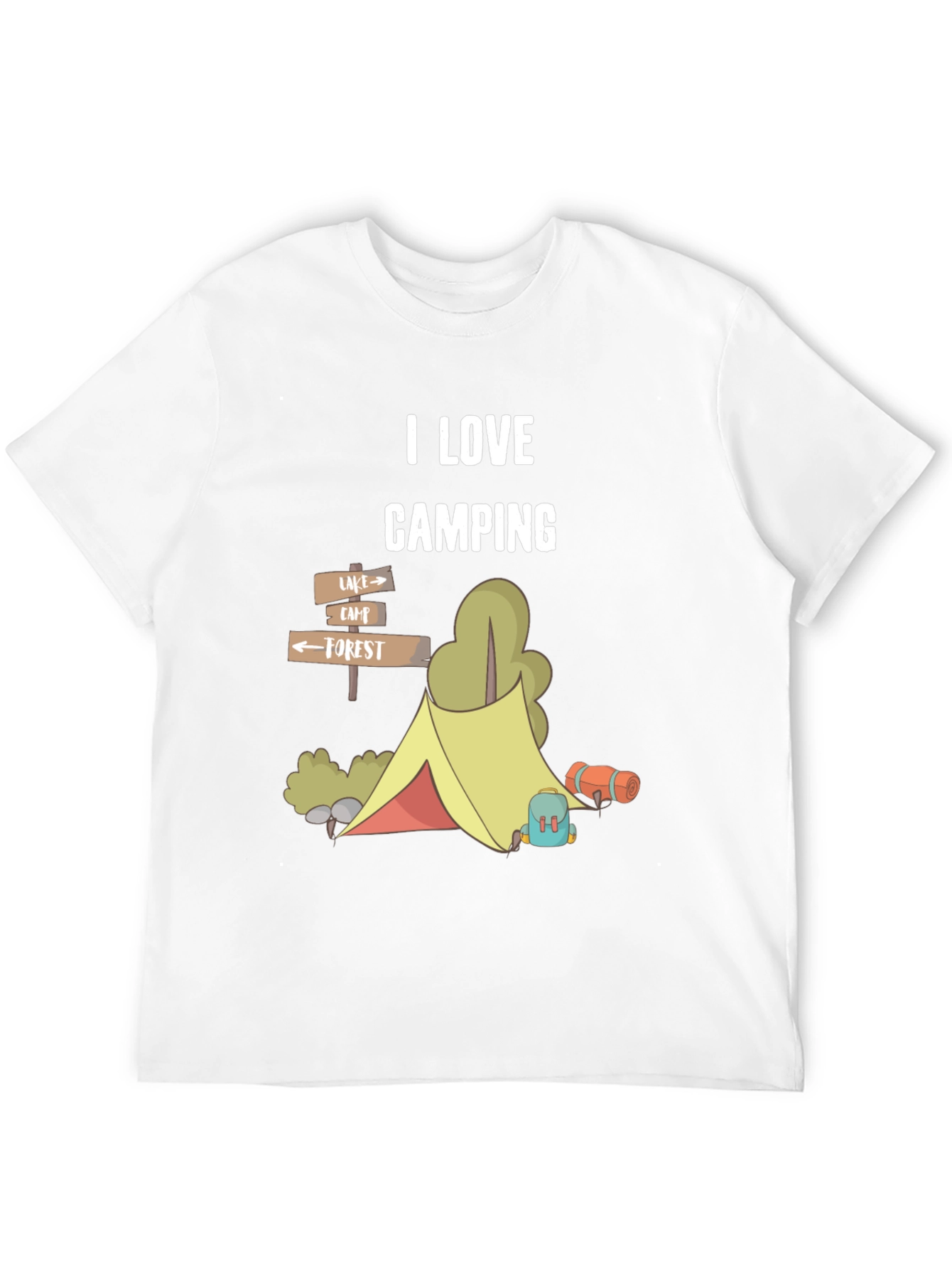 Black I Love Camping Graphic T-Shirt view 12