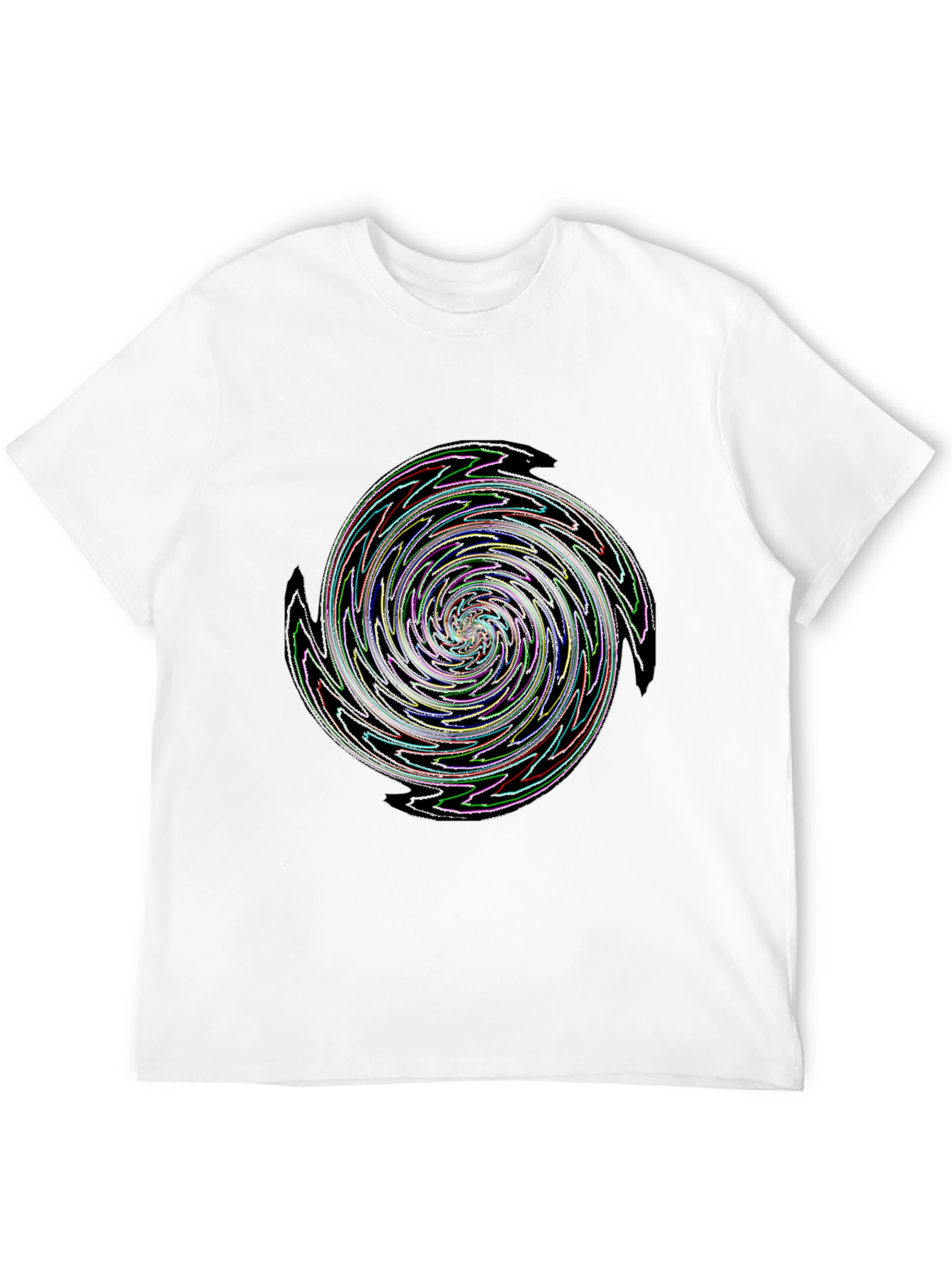 Black Swirl Graphic Black T-Shirt view 12