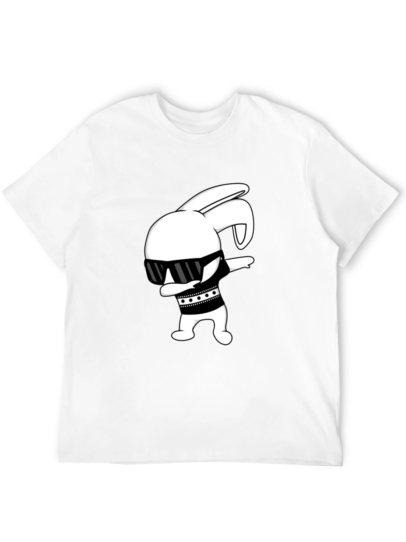 Black Cool Bunny Dab T-Shirt - Black view 12