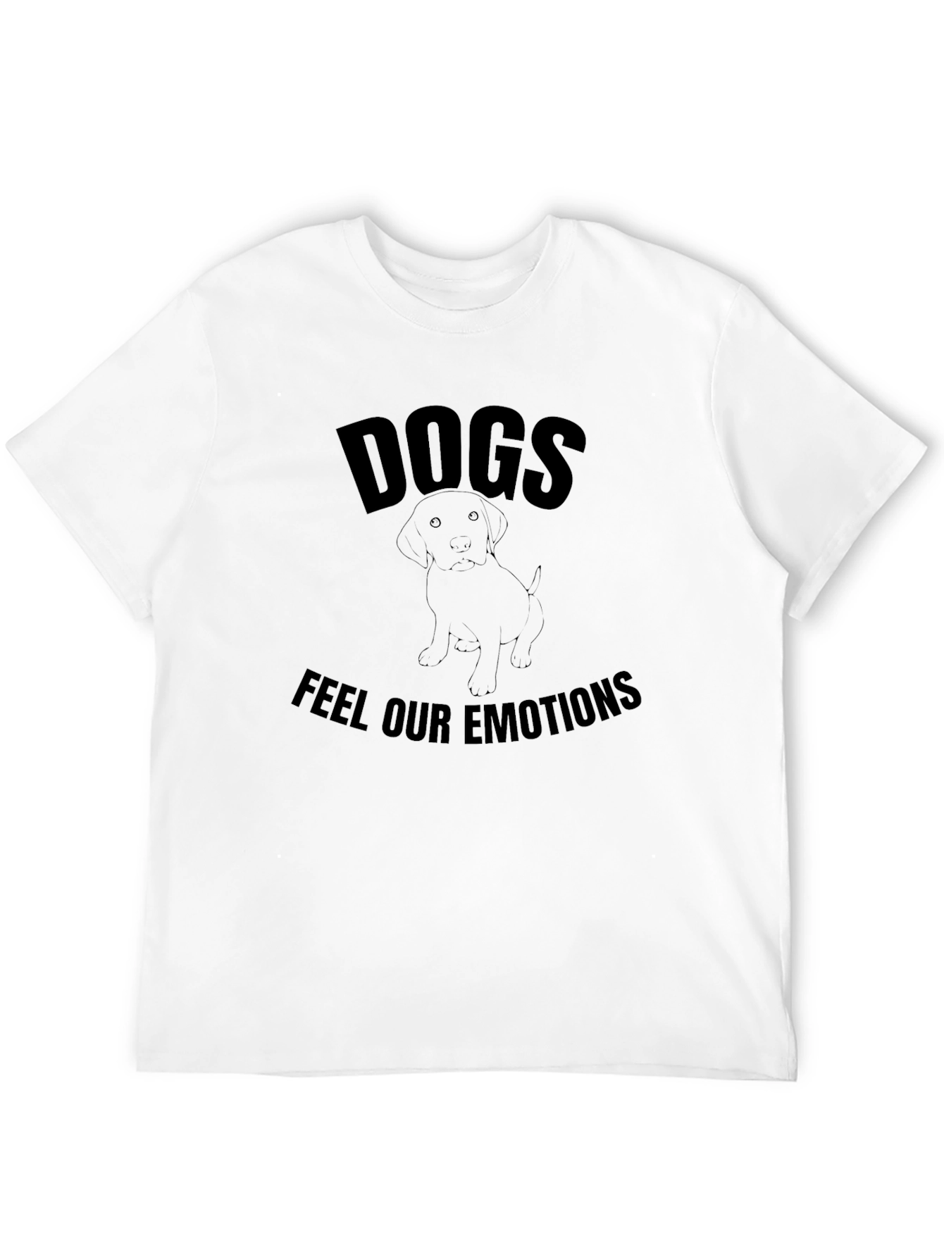 Black Dogs Feel Emotions Black T-Shirt view 12