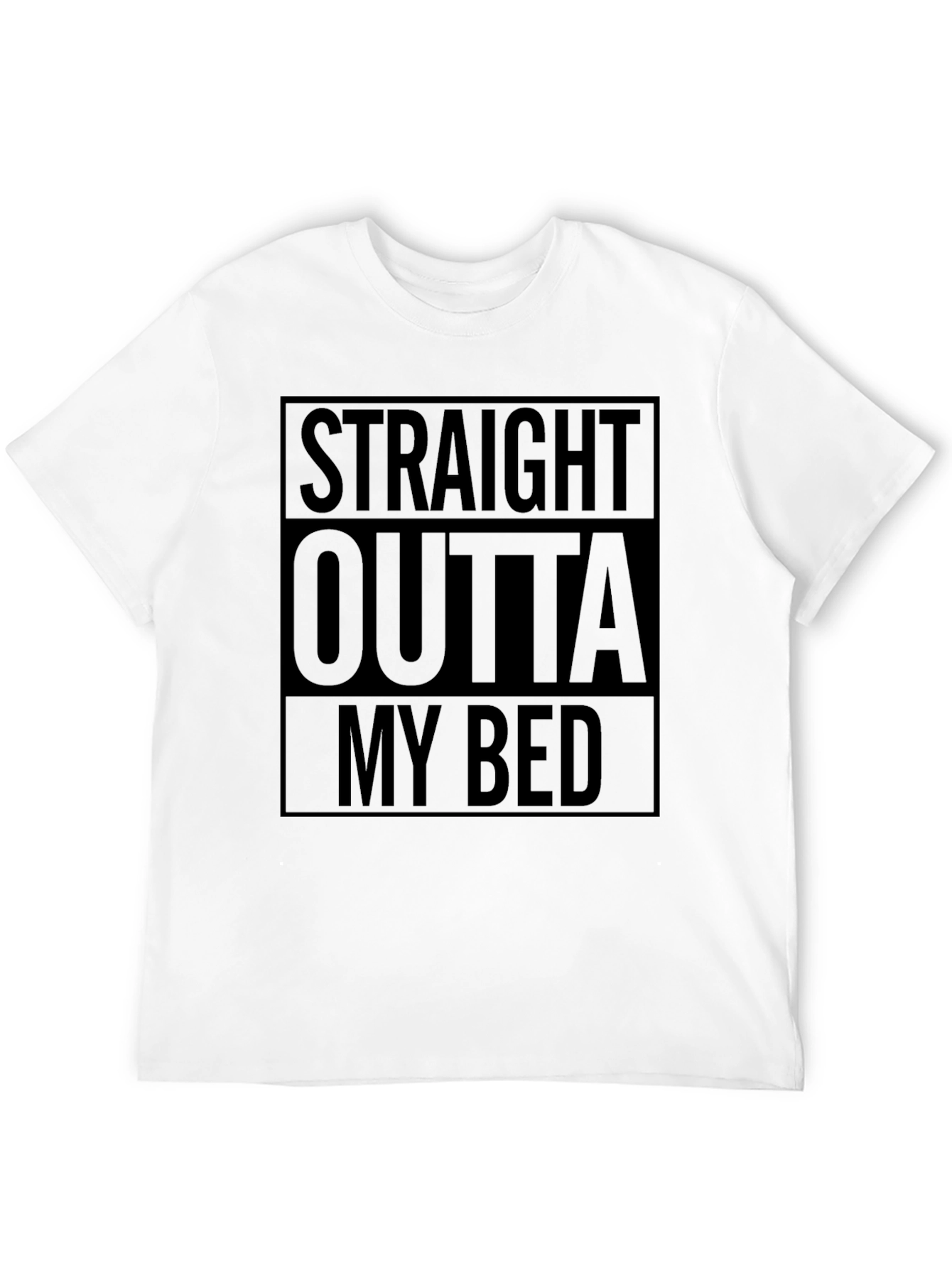 Black Straight Outta My Bed Graphic Tee view 12