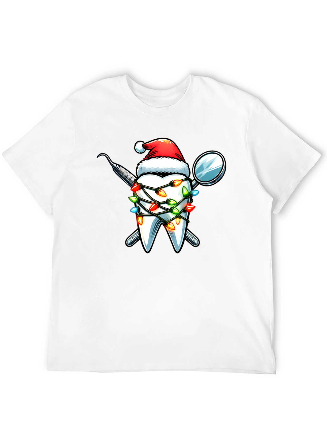 Black Festive Dental Christmas T-Shirt view 12