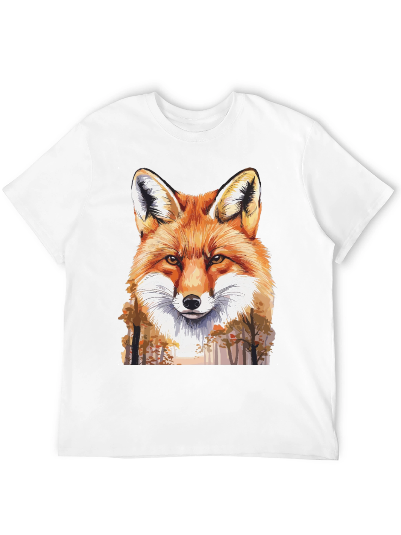 Black Fox Graphic Print Black T-Shirt view 12