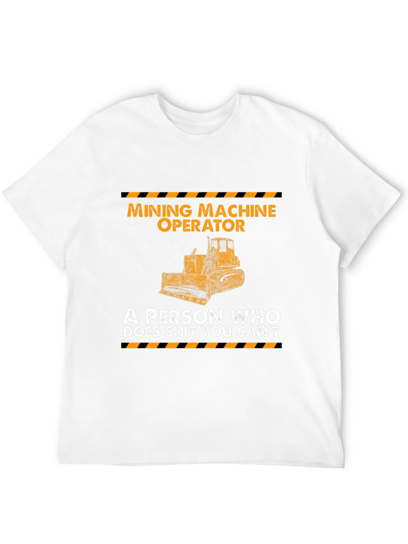 Black Mining Machine Operator Graphic Tee view 12