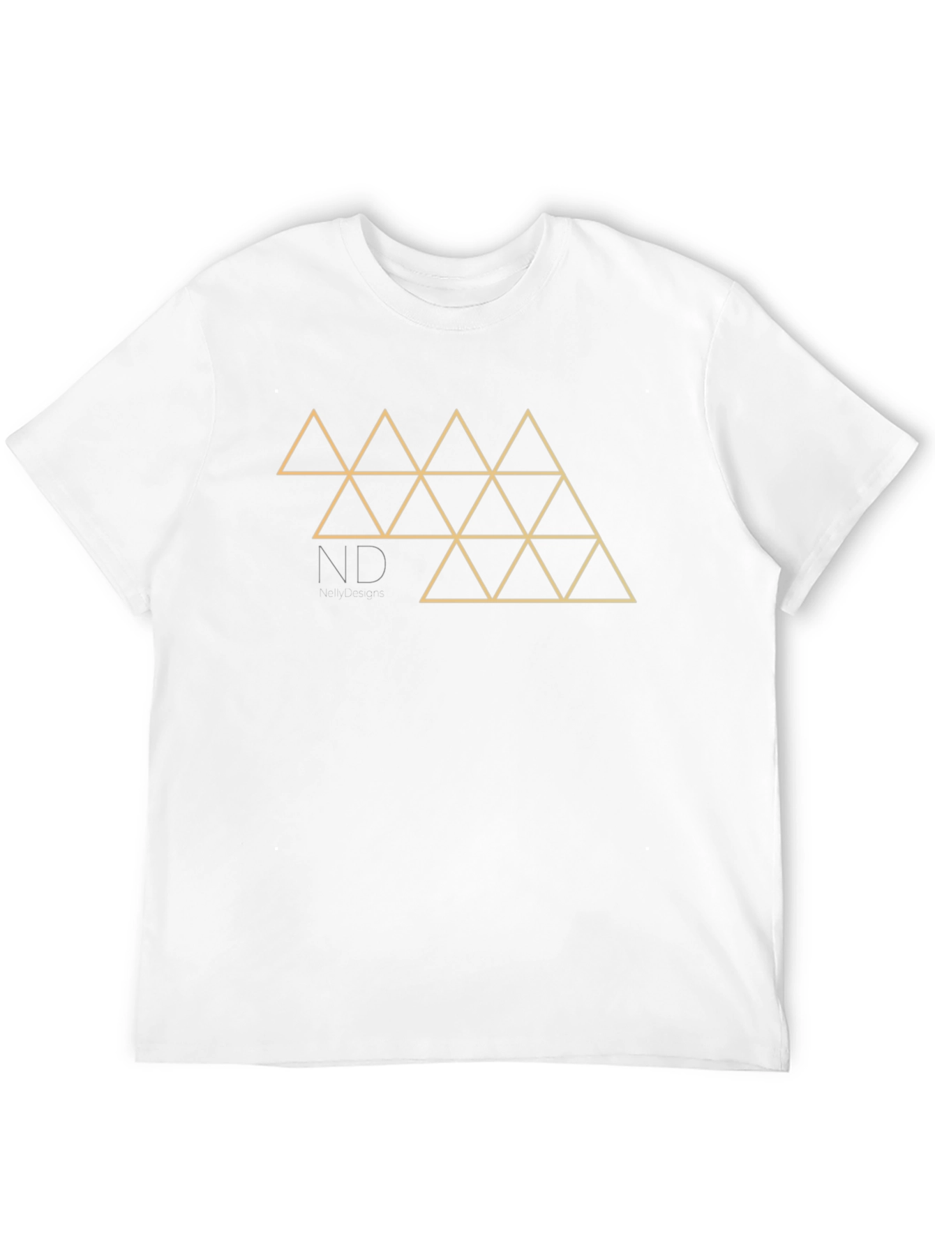 Black Geometric Triangle Tee - Modern Minimalist Design view 12