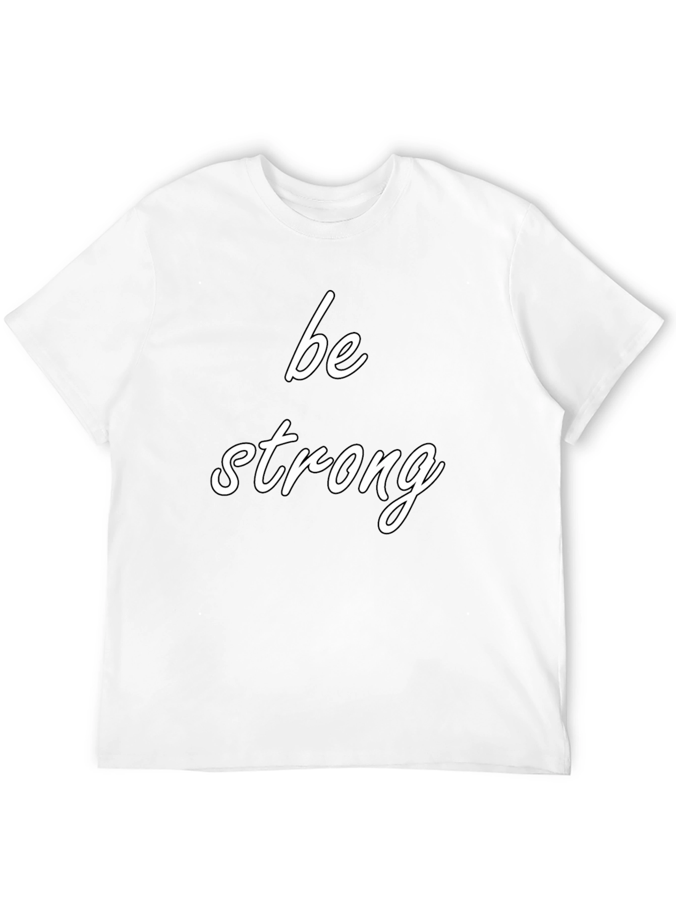 Black Be Strong Graphic Tee - Mens Black Cotton T-Shirt view 12