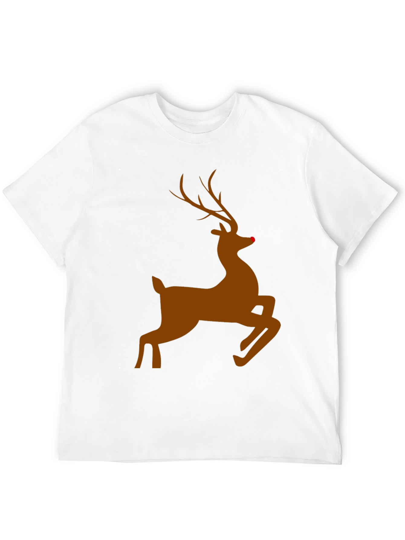 Black Rudolph Red-Nosed Reindeer Christmas T-Shirt view 12