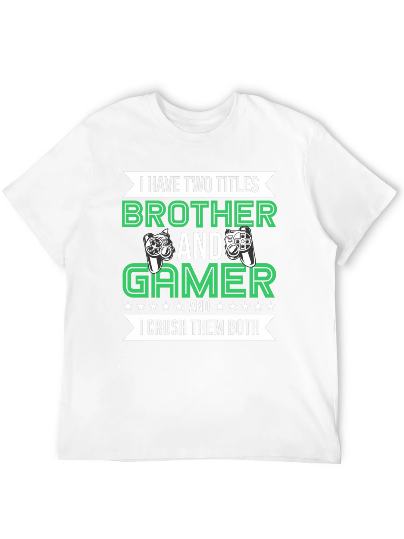 Black Brother and Gamer T-Shirt: I Crush Them Both! view 12
