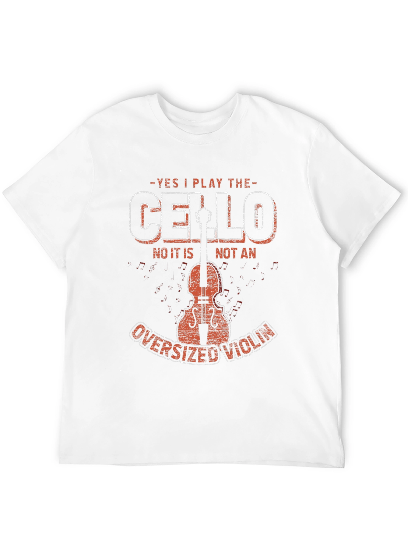 Black Cello Player T-Shirt - Oversized Violin Funny Tee view 12